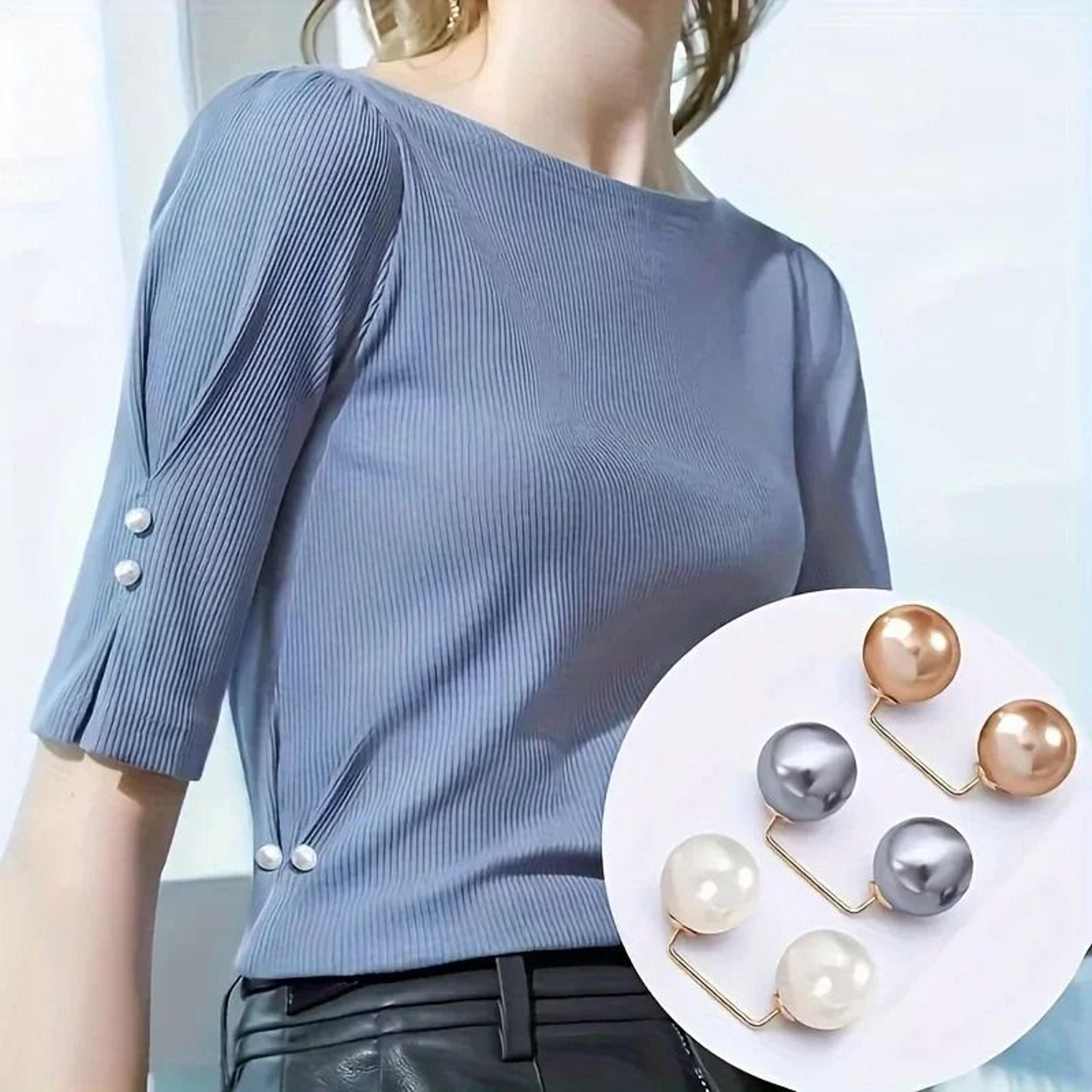 8pcs pearl safety pins for dress waist and scarf styling