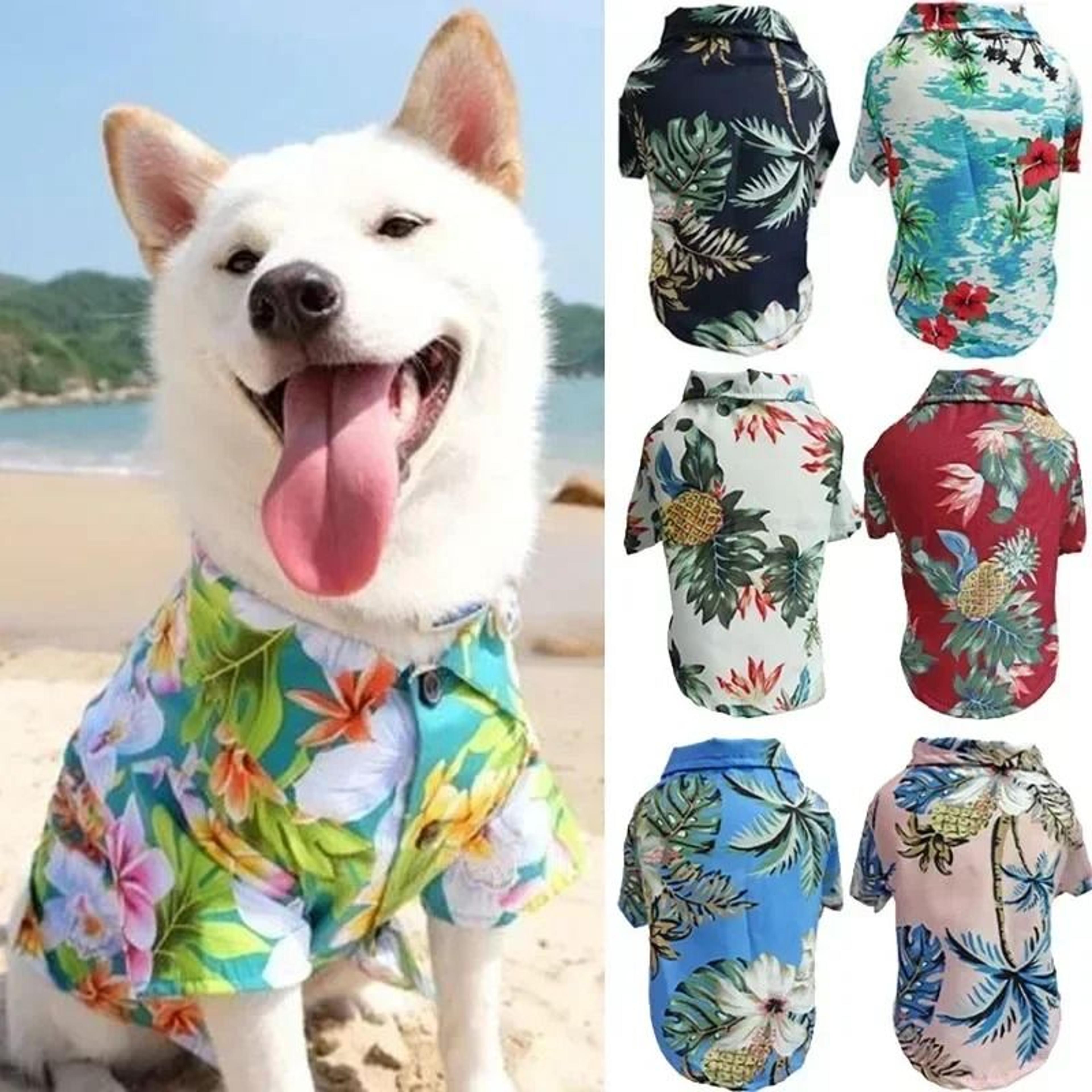 hawaiian summer dog shirt for small and medium pets