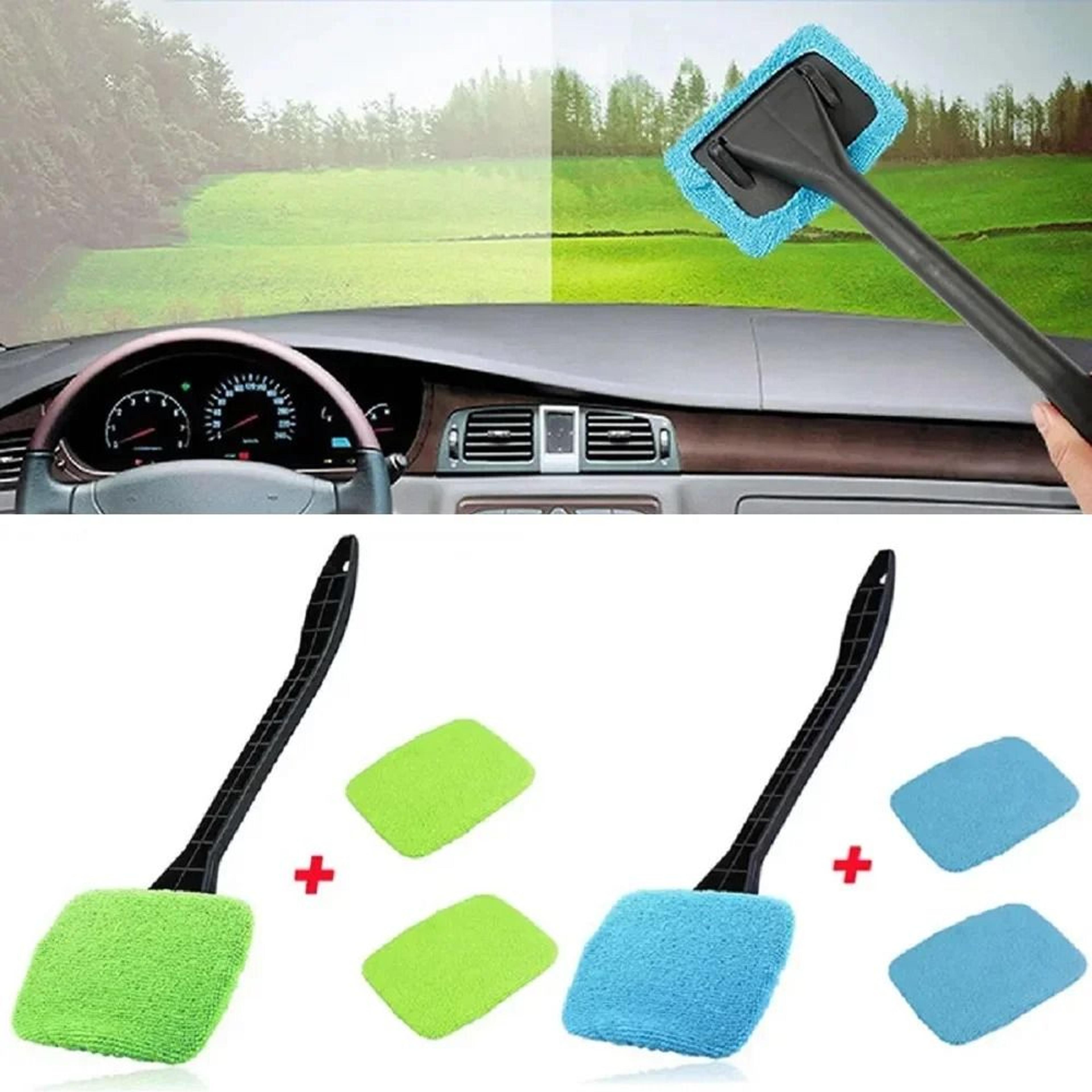long handle car windshield cleaner brush for interior glass cleaning