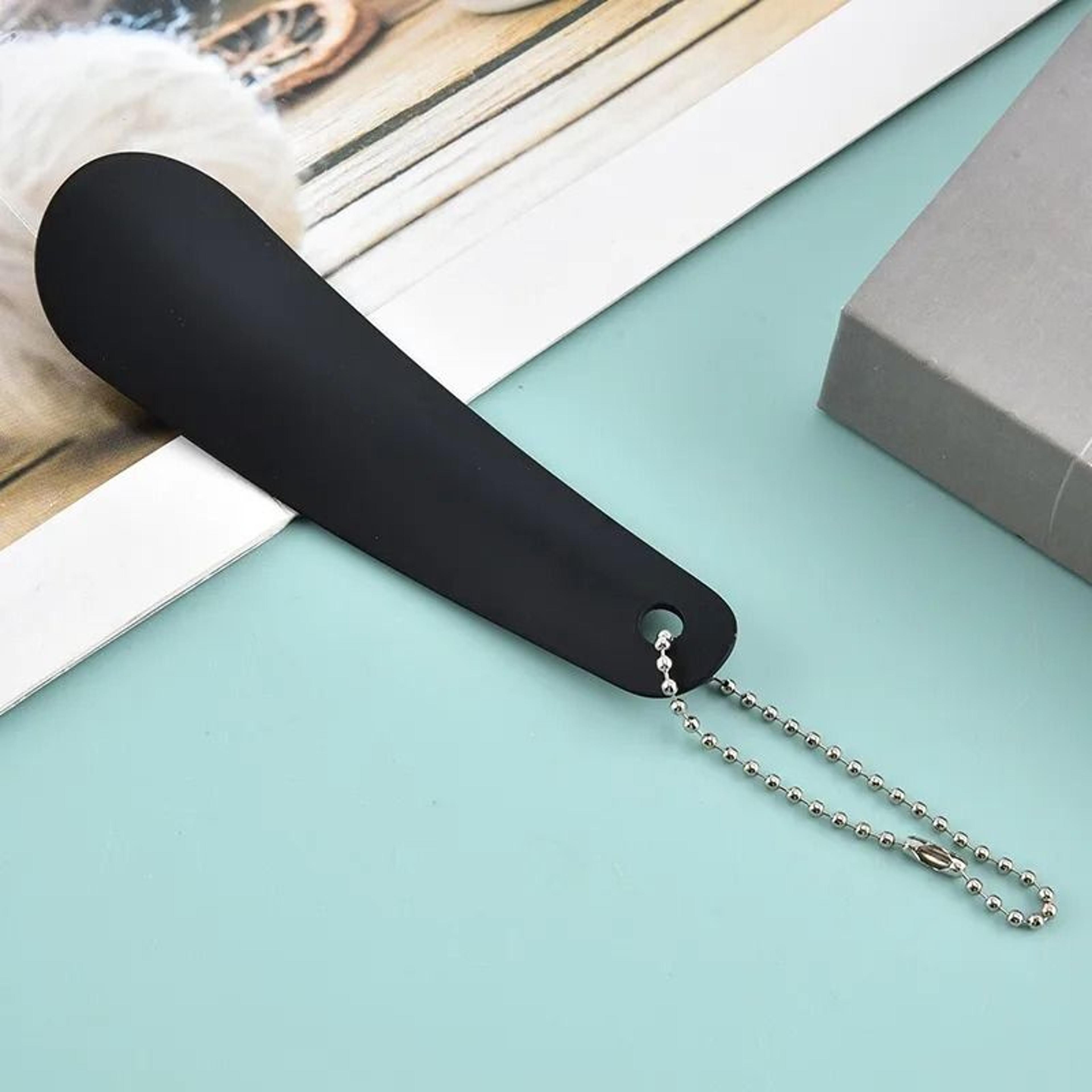 portable stainless steel shoe horn for easy everyday shoe wearing