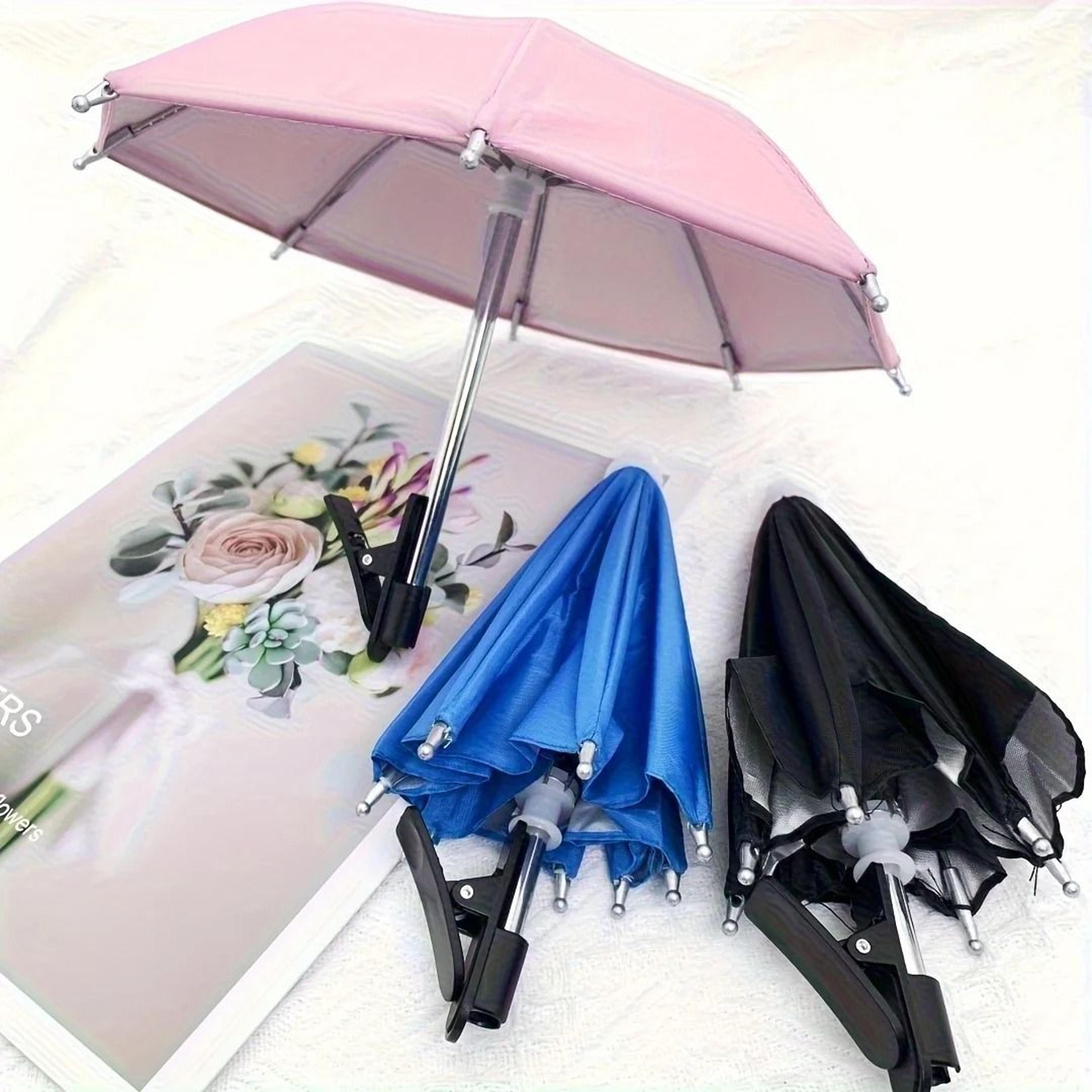 stainless steel phone umbrella holder clip for outdoor sun protection