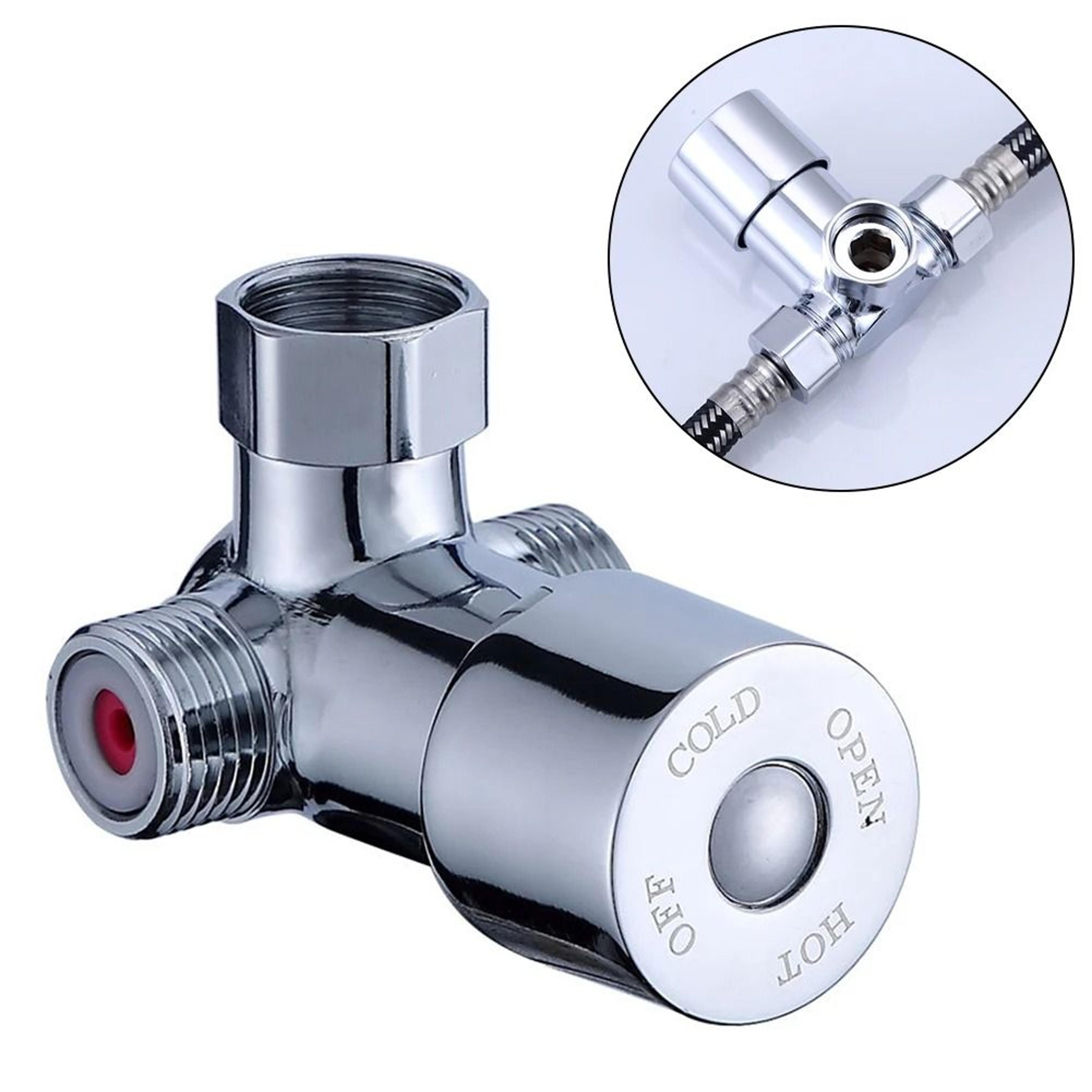 g1/2 thermostatic mixing valve 3-way hot cold water temperature control mixer