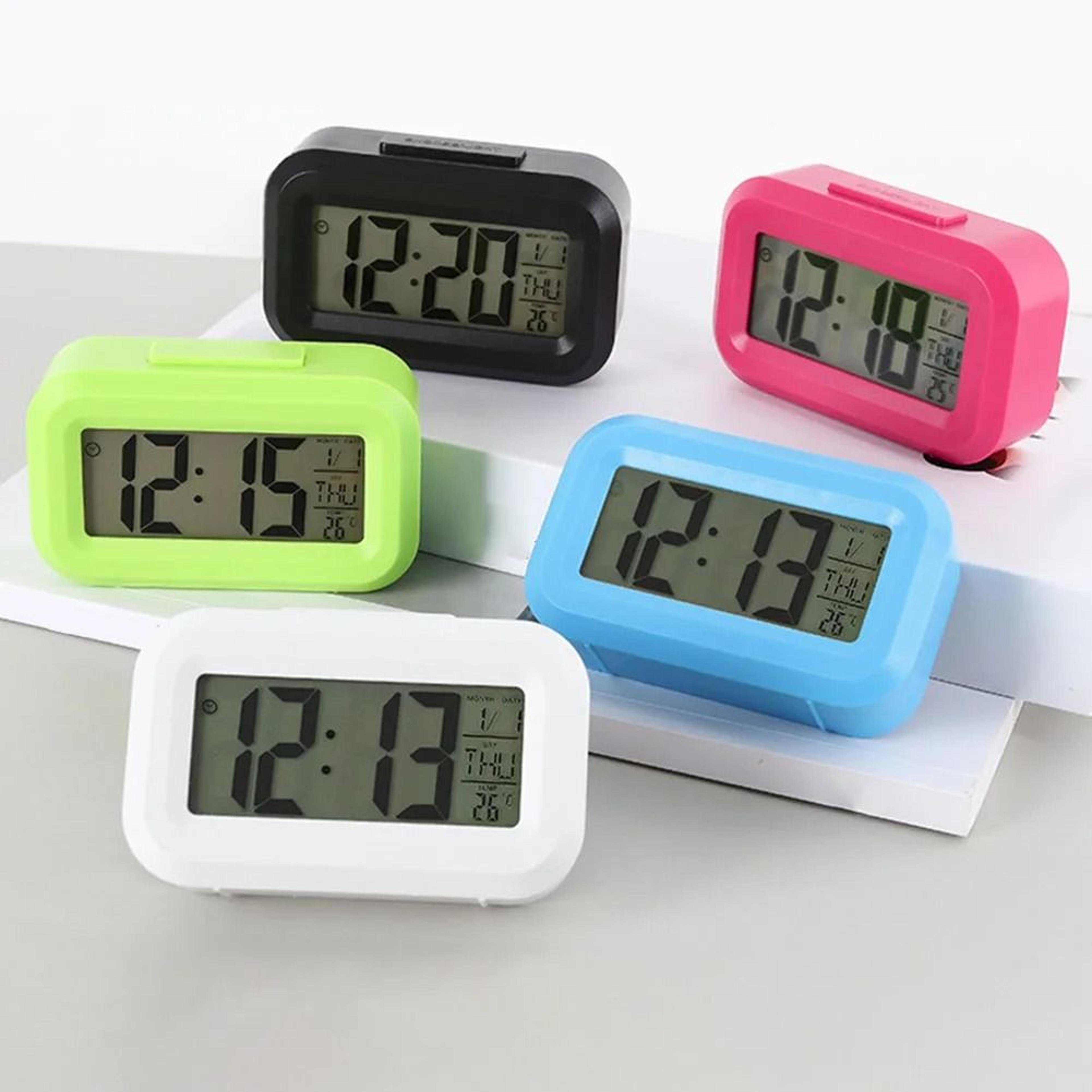 digital bedside alarm clock with backlight, snooze and desktop display