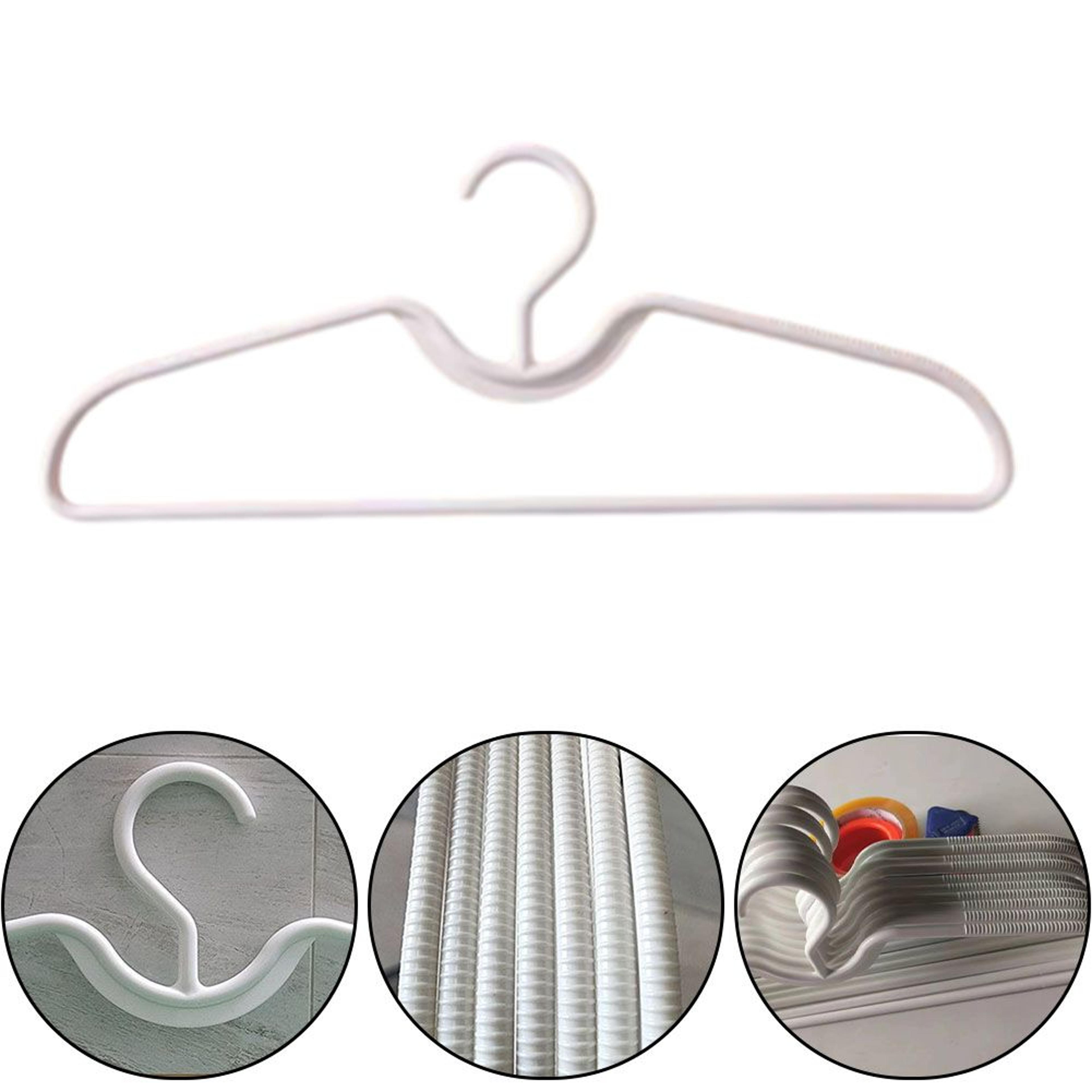 5/10/20-piece short neck clothes hangers anti-slip space-saving plastic hangers