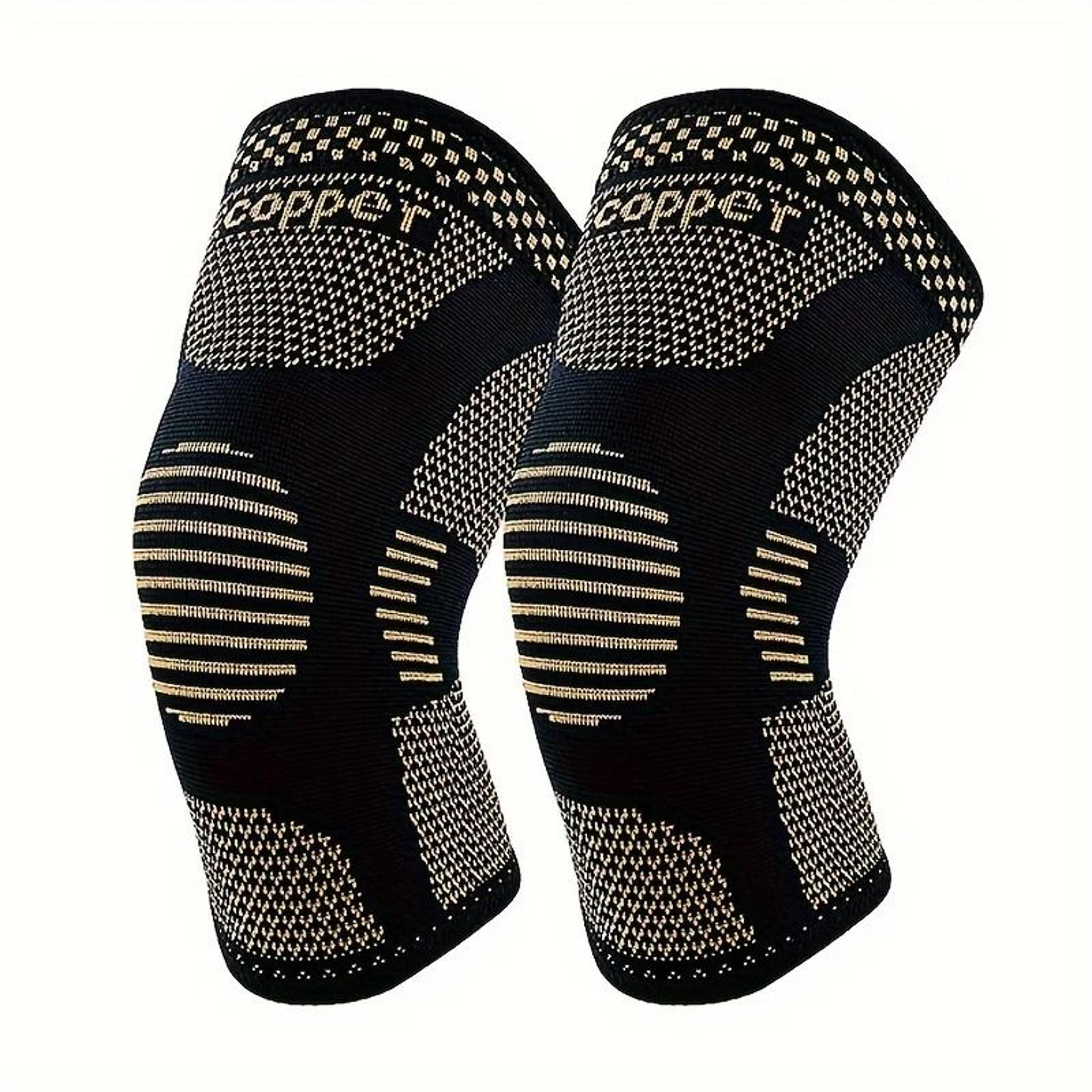 copper compression knee sleeve elastic sports knee support for men and women