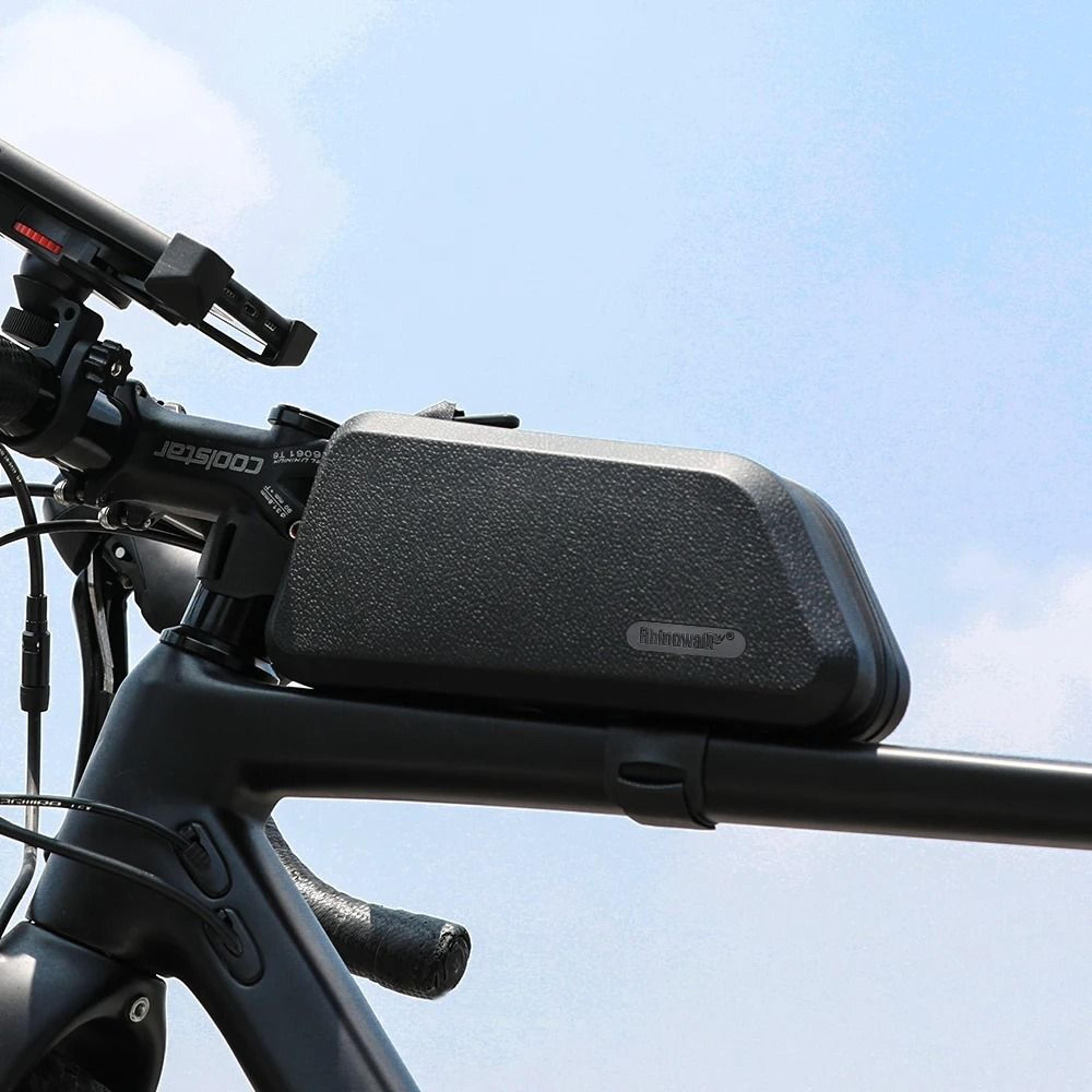 waterproof hard shell top tube bag stable bike frame storage for road and mtb