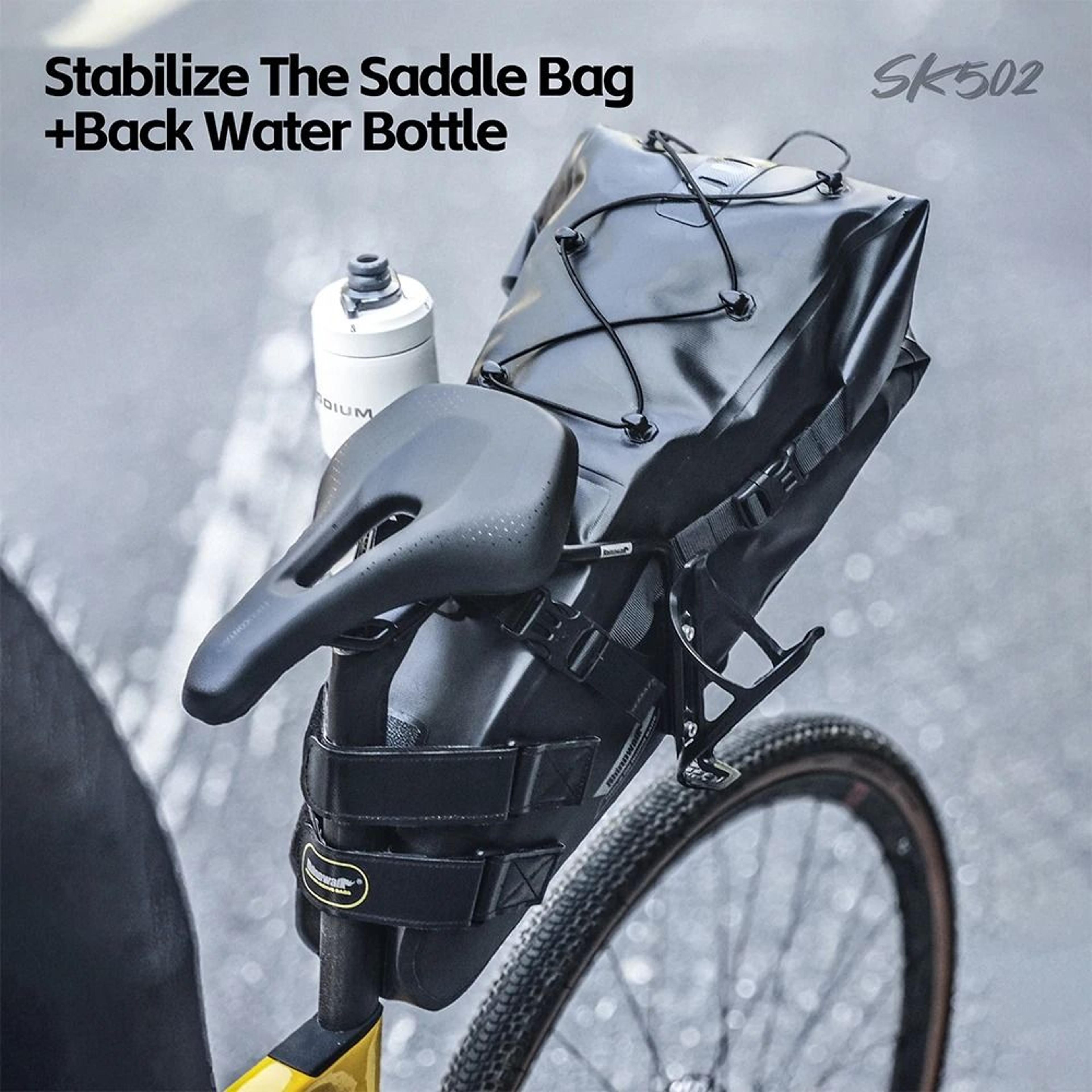 bicycle saddle bag stabilizer aluminum anti-sway rear support bracket