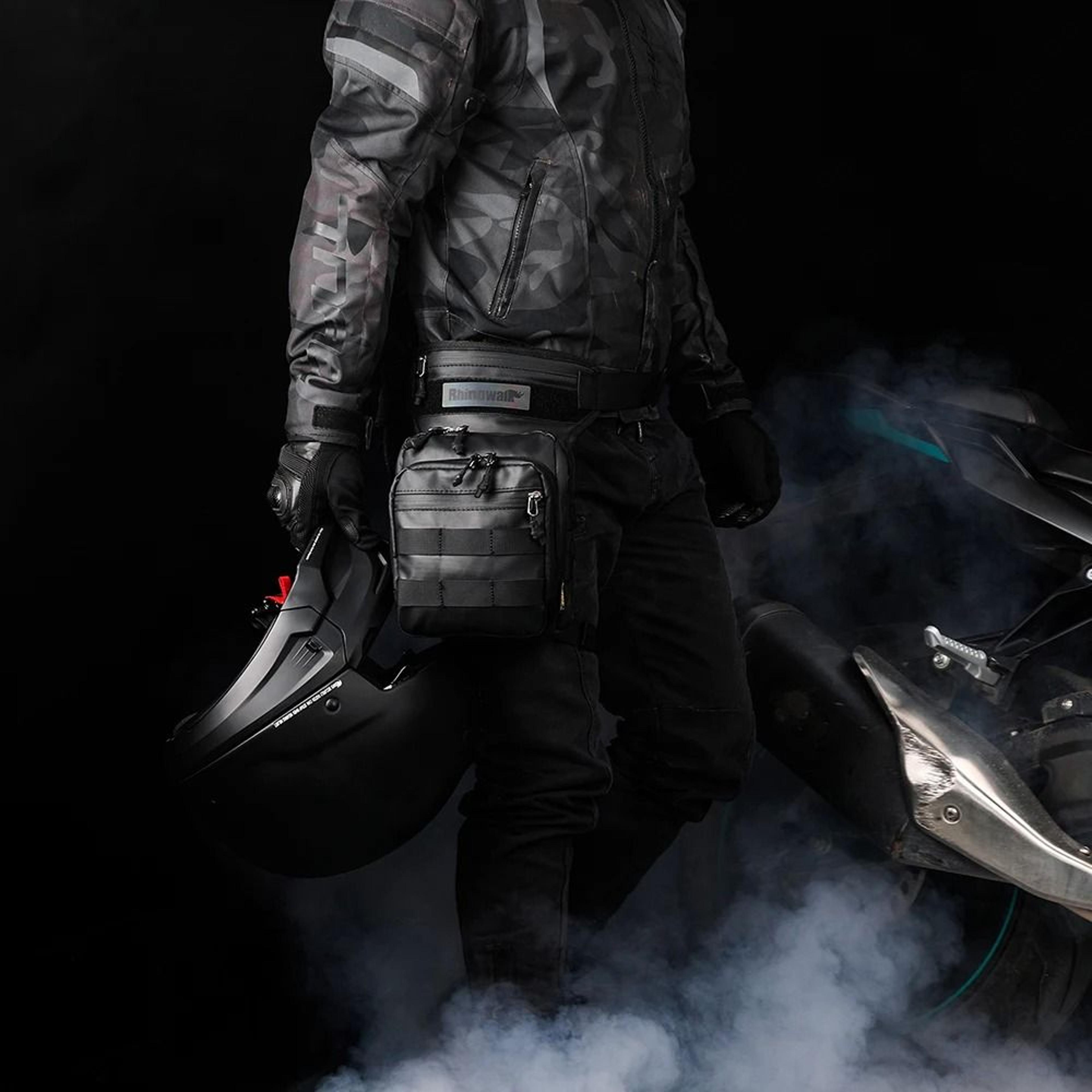 3l motorcycle leg bag and thigh bag multi-way waist pack