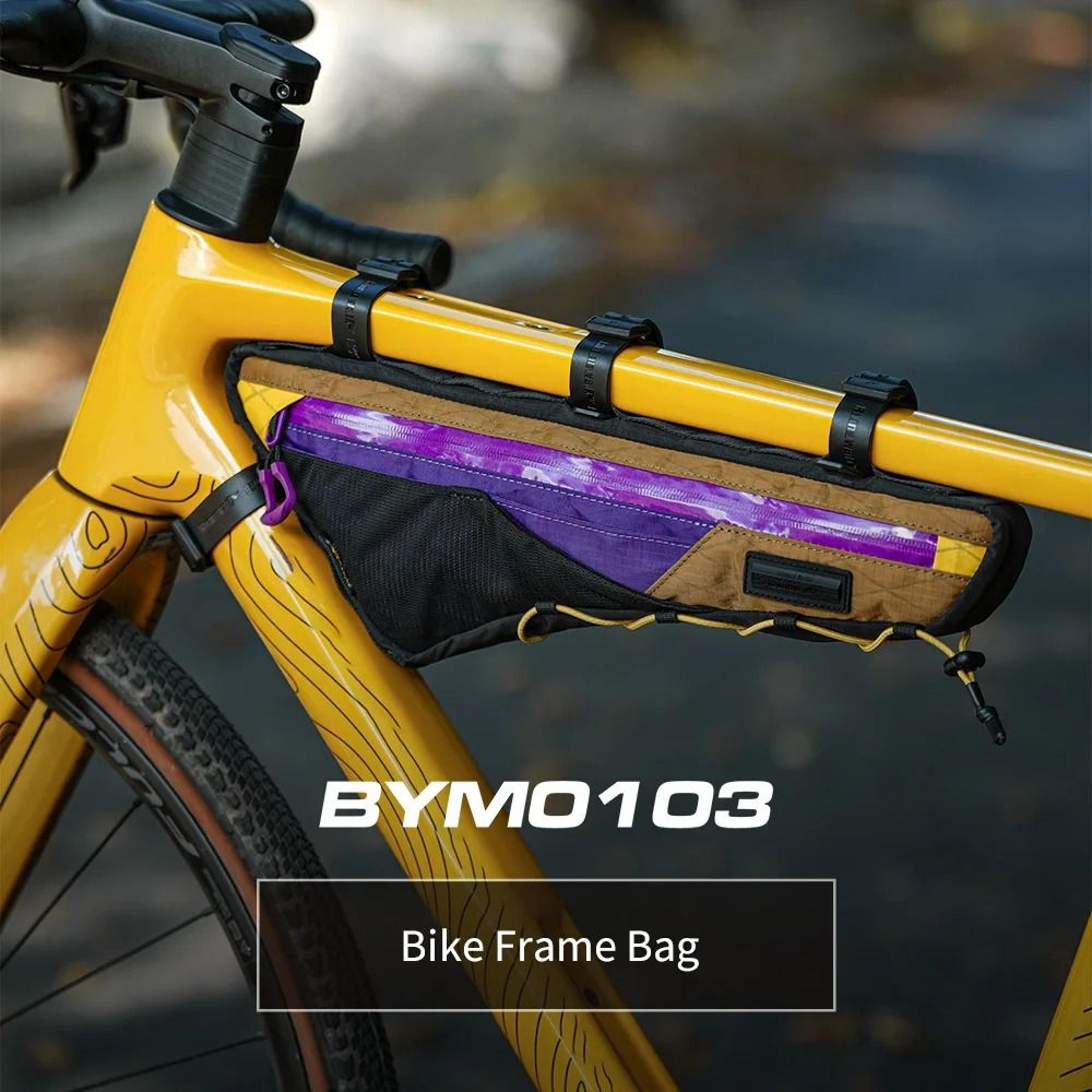 1.7l bike frame bag triangle storage pack with cable port