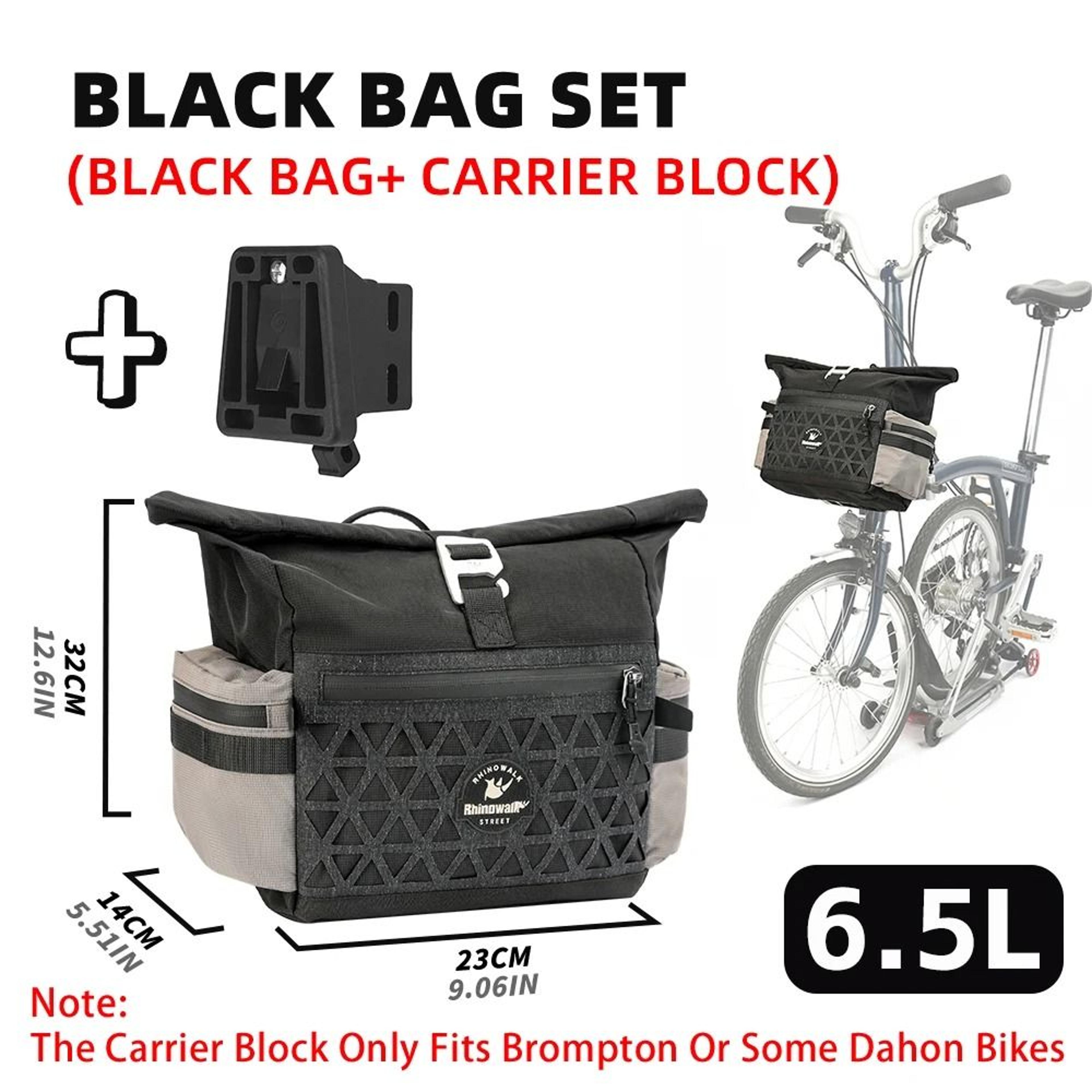 6.5l bike handlebar bag quick release commuter storage pack