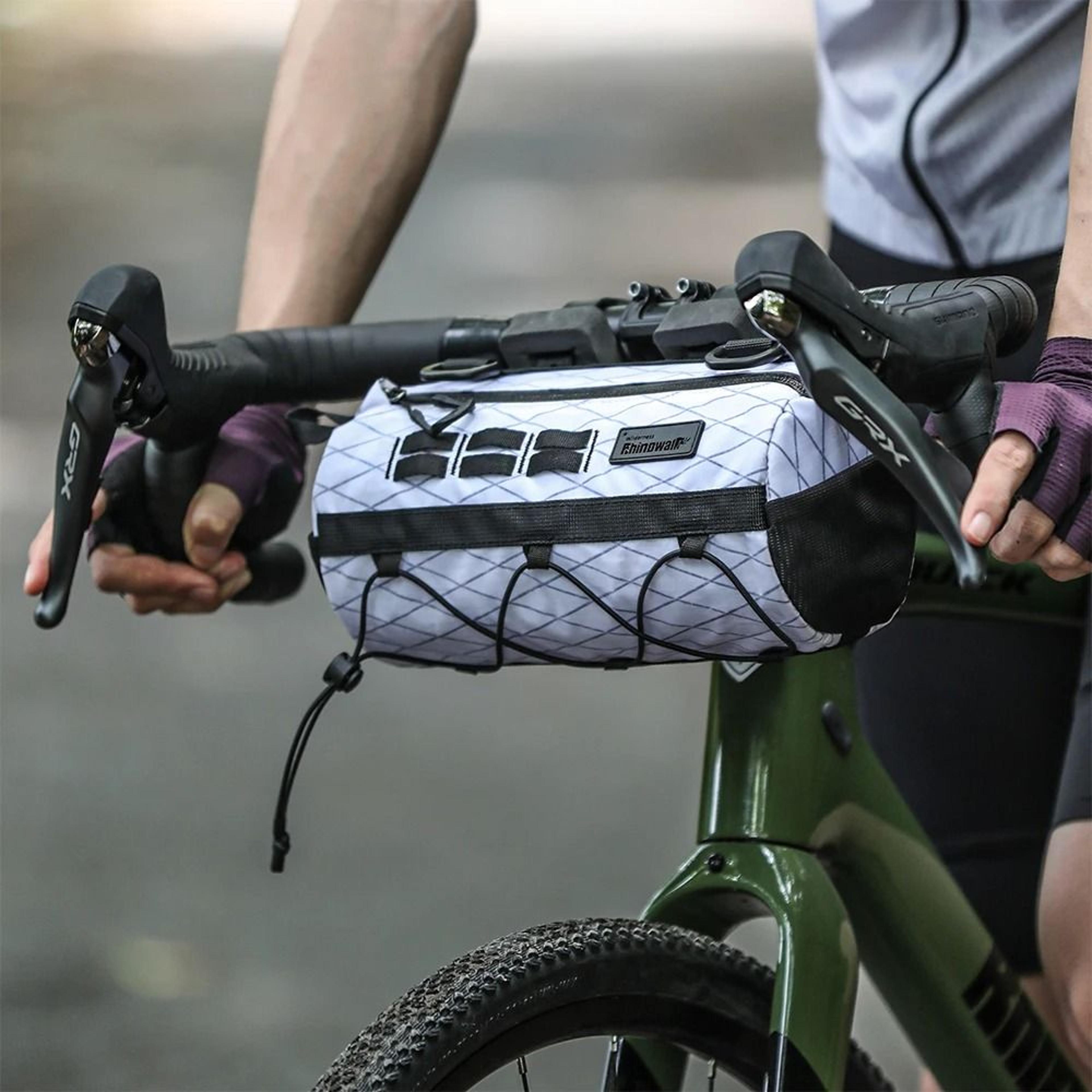 2.8l bike handlebar bag with eva support for bikepacking