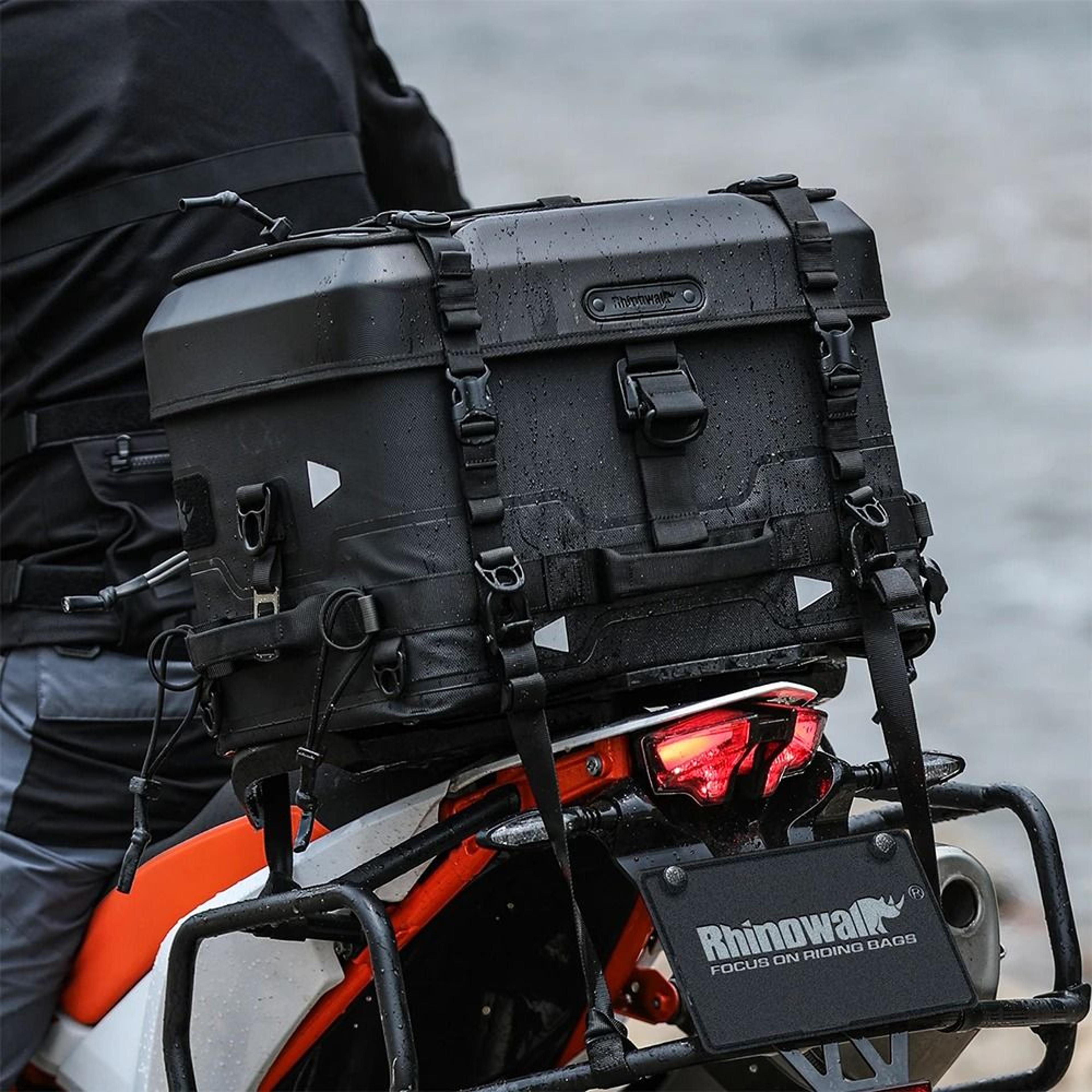 36l motorcycle tail bag hard shell camera and cooler storage pack
