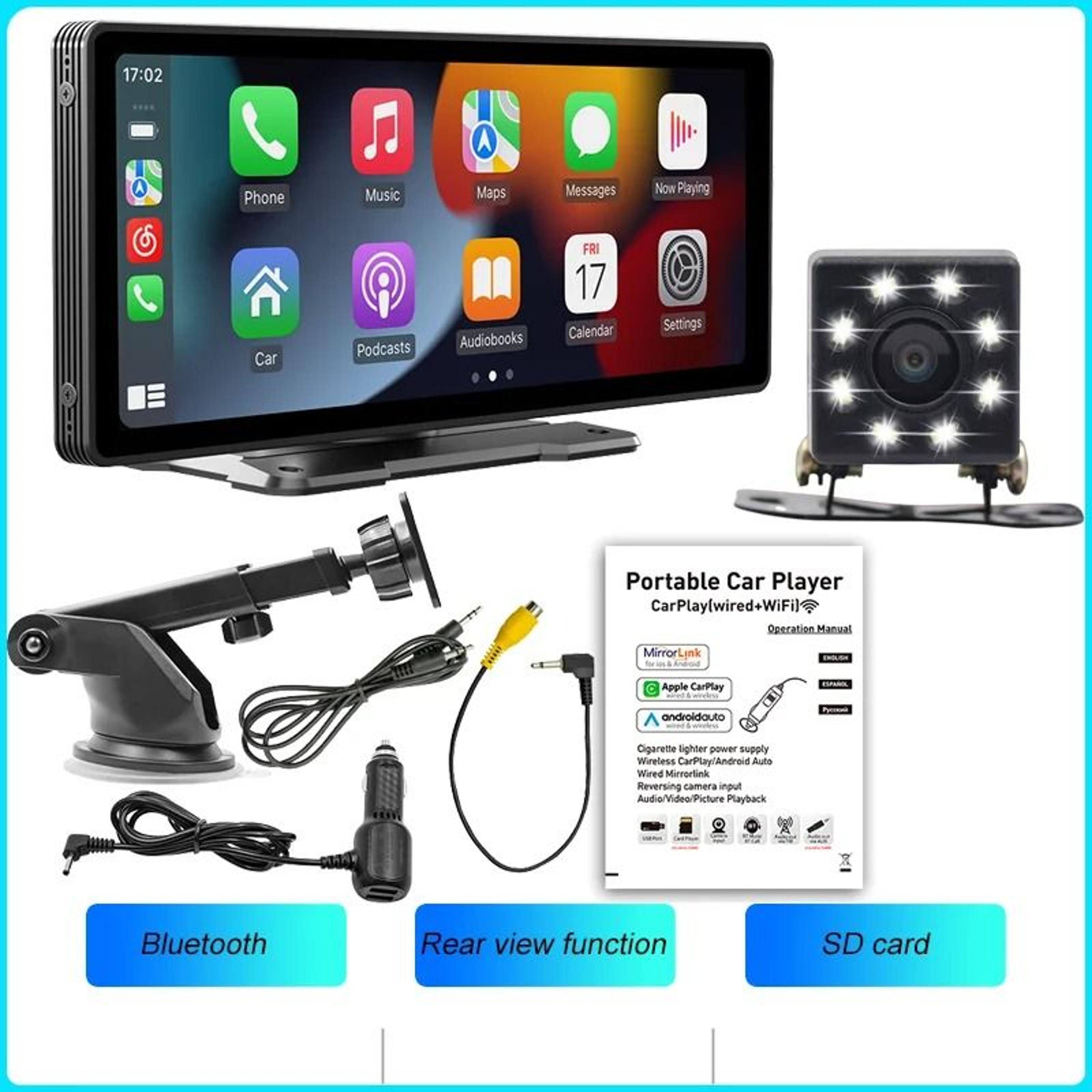 10.26-inch wireless carplay screen with android auto and rear camera support
