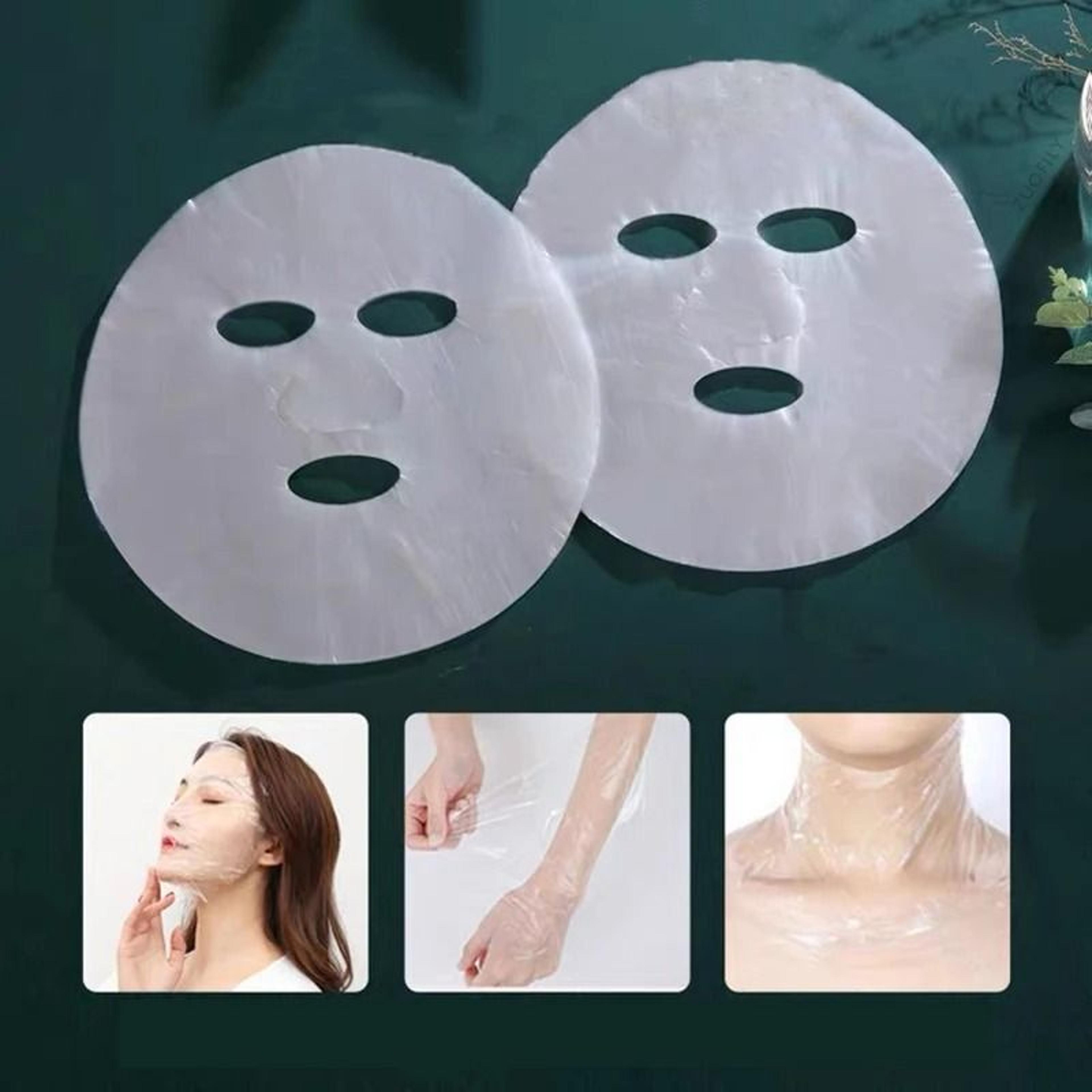 disposable facial plastic wrap mask transparent pe skincare sheets