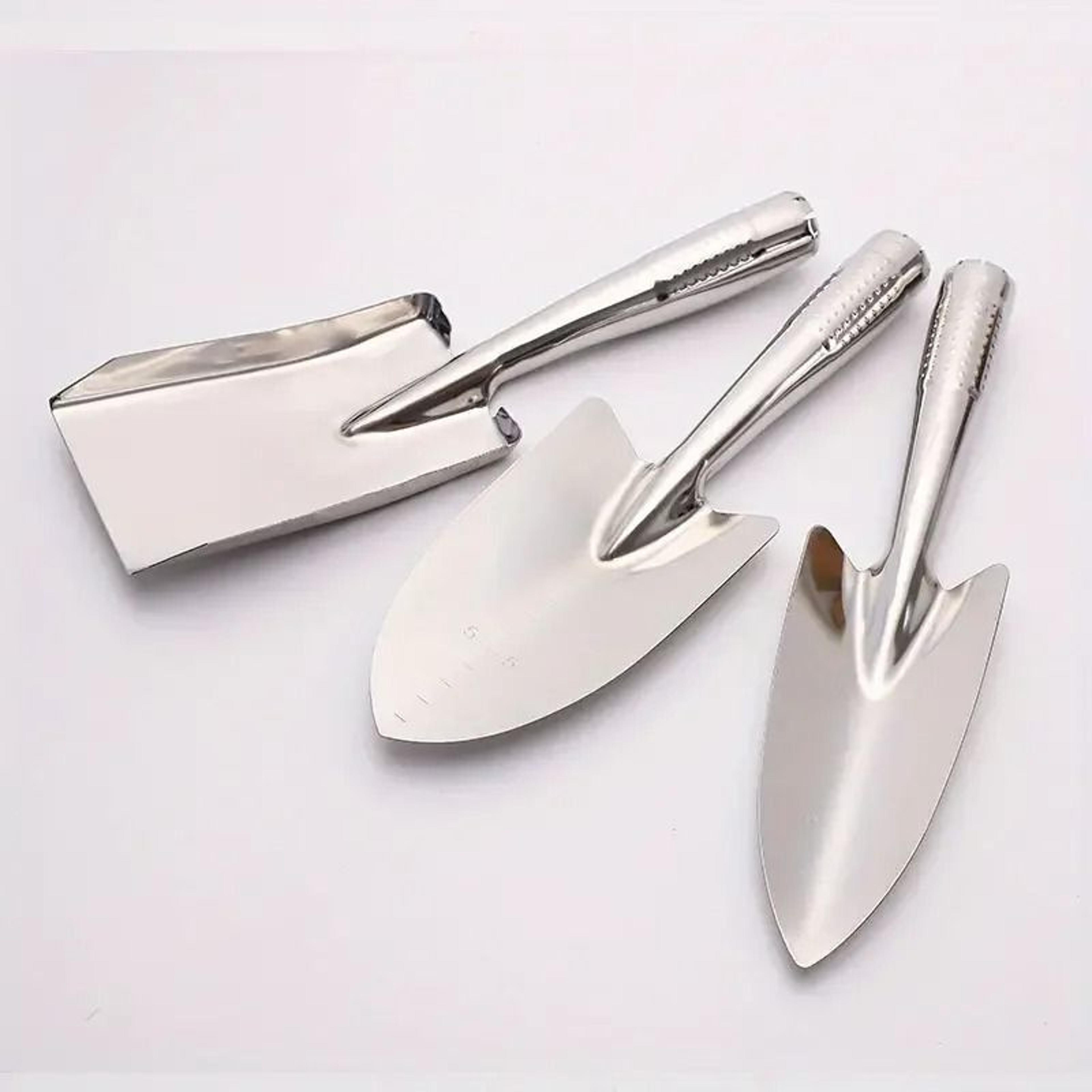 3-piece mini garden tool set stainless steel shovel rake and trowel for succulents