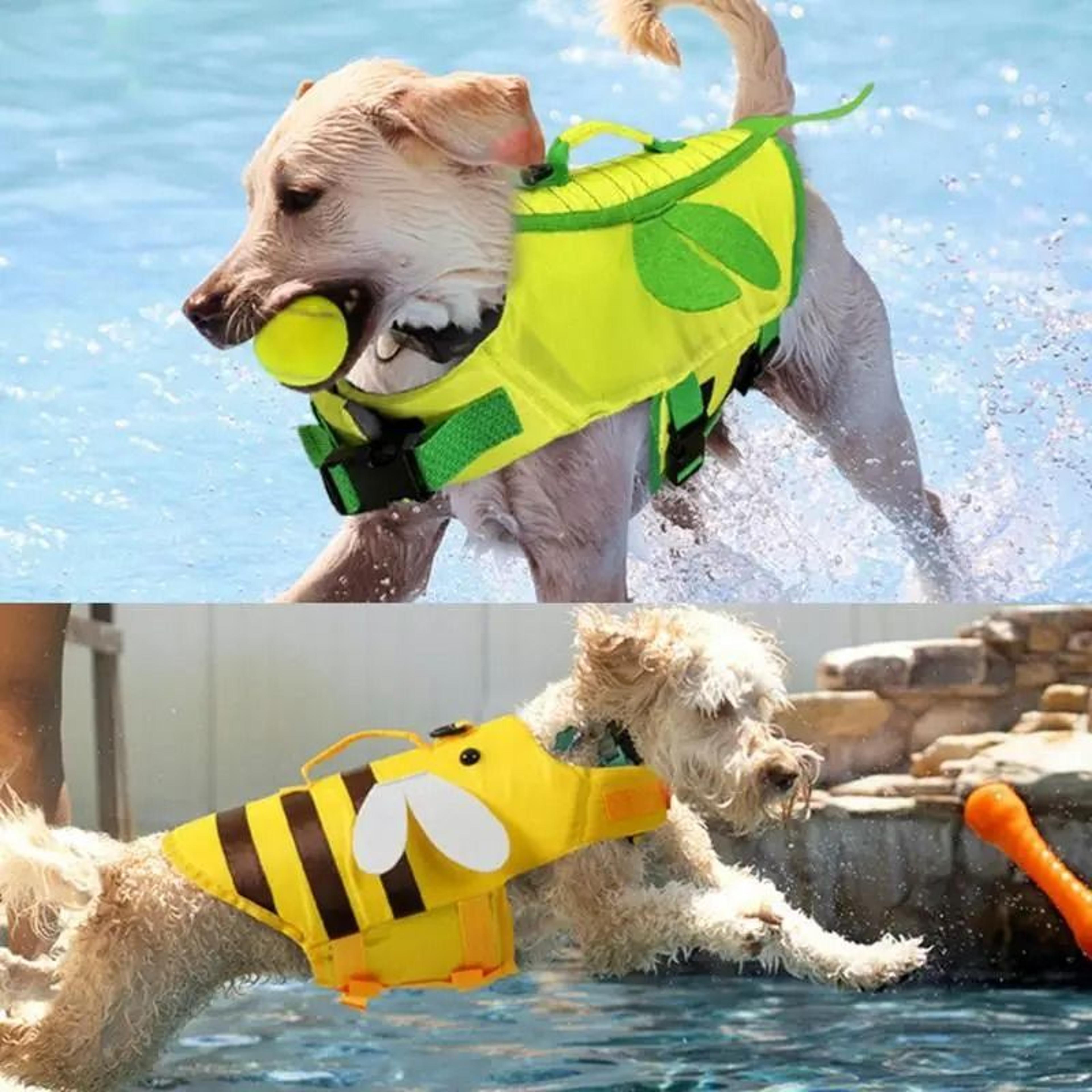 adjustable dog life vest ripstop waterproof swim jacket with rescue handle