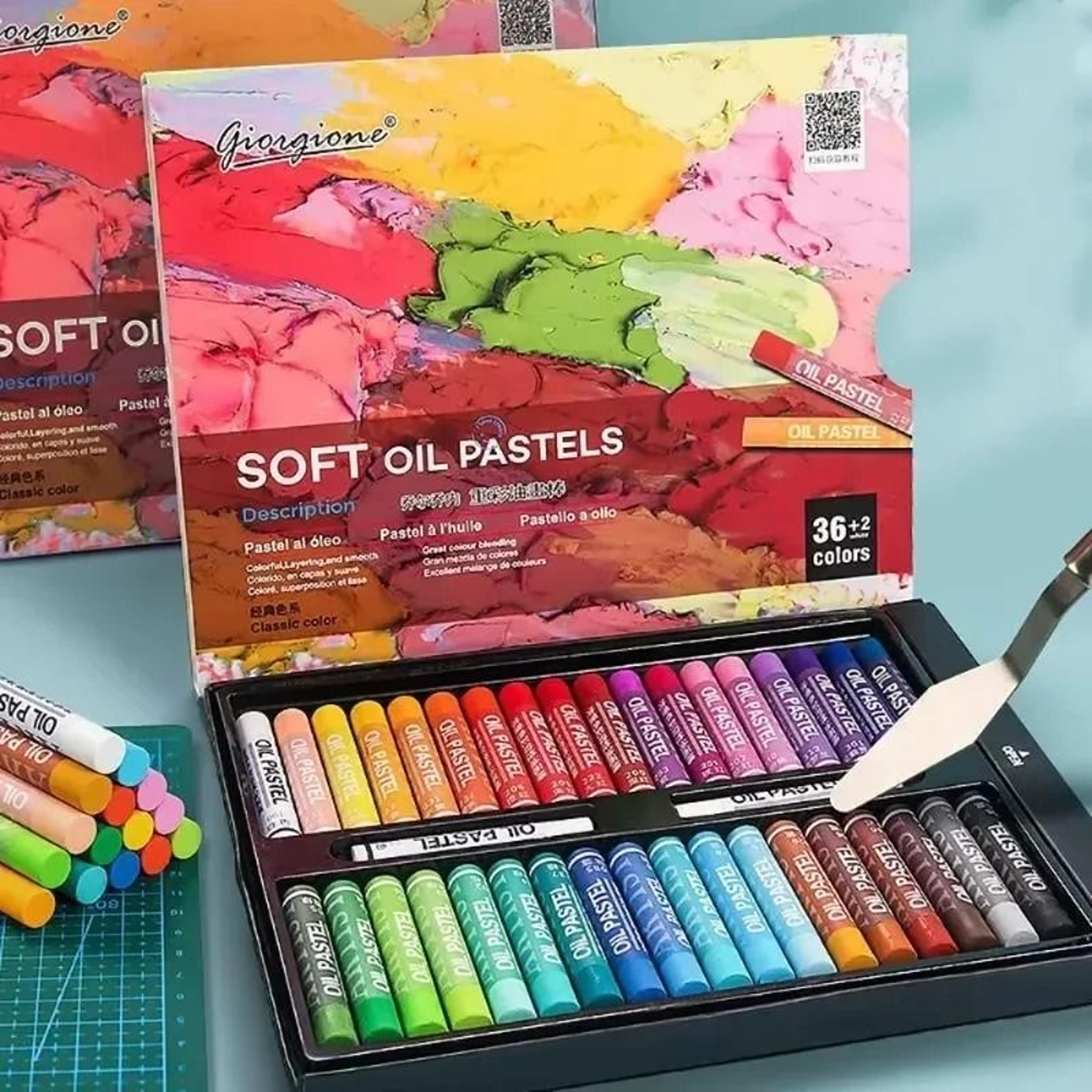 12 to 50 color soft oil pastel set professional blendable drawing crayons
