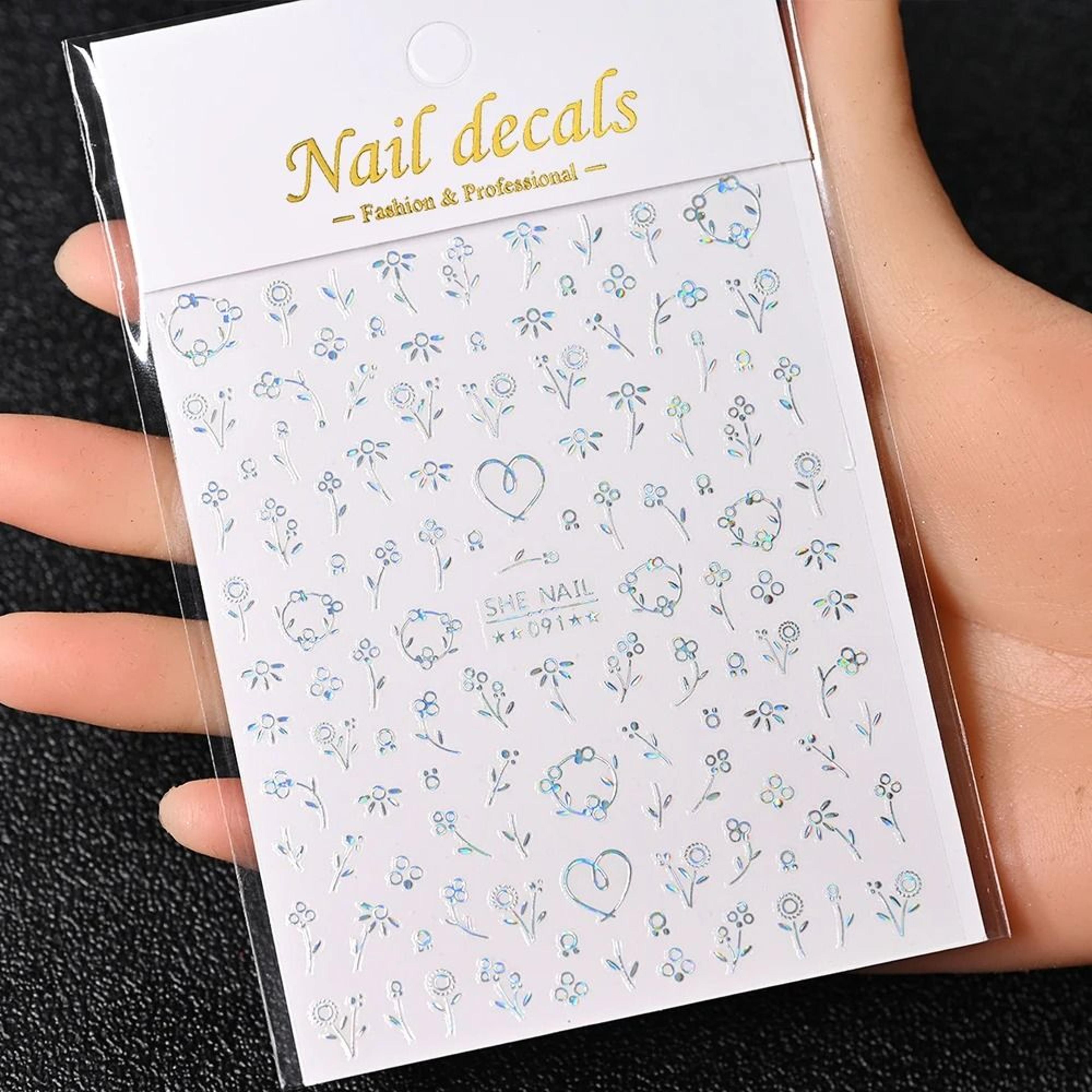 3d celestial nail stickers gold silver sun moon star self adhesive decals