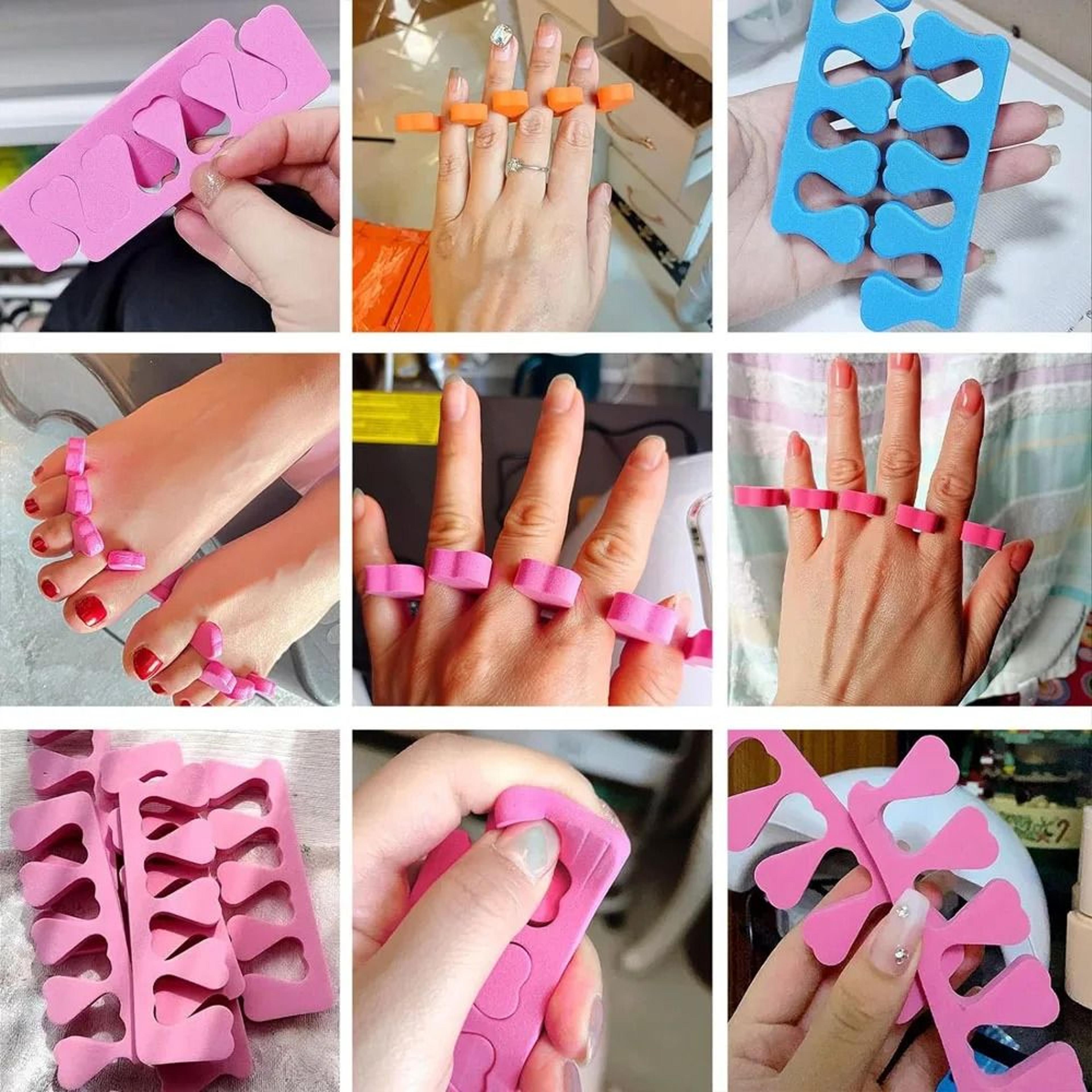 50 pairs soft toe separators heart design manicure pedicure nail art tools