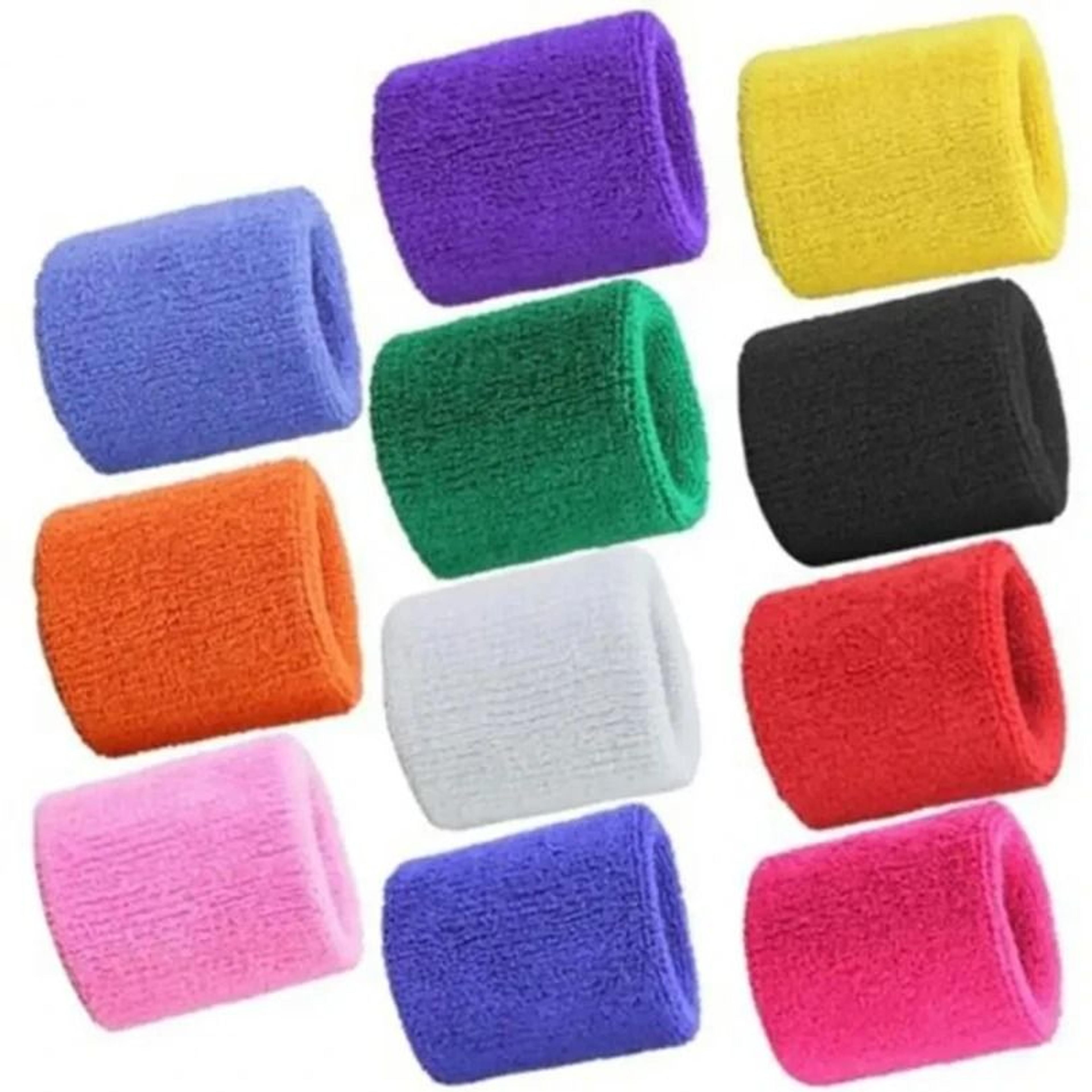 2pc sports wrist sweatbands quick dry elastic tennis gym wristbands