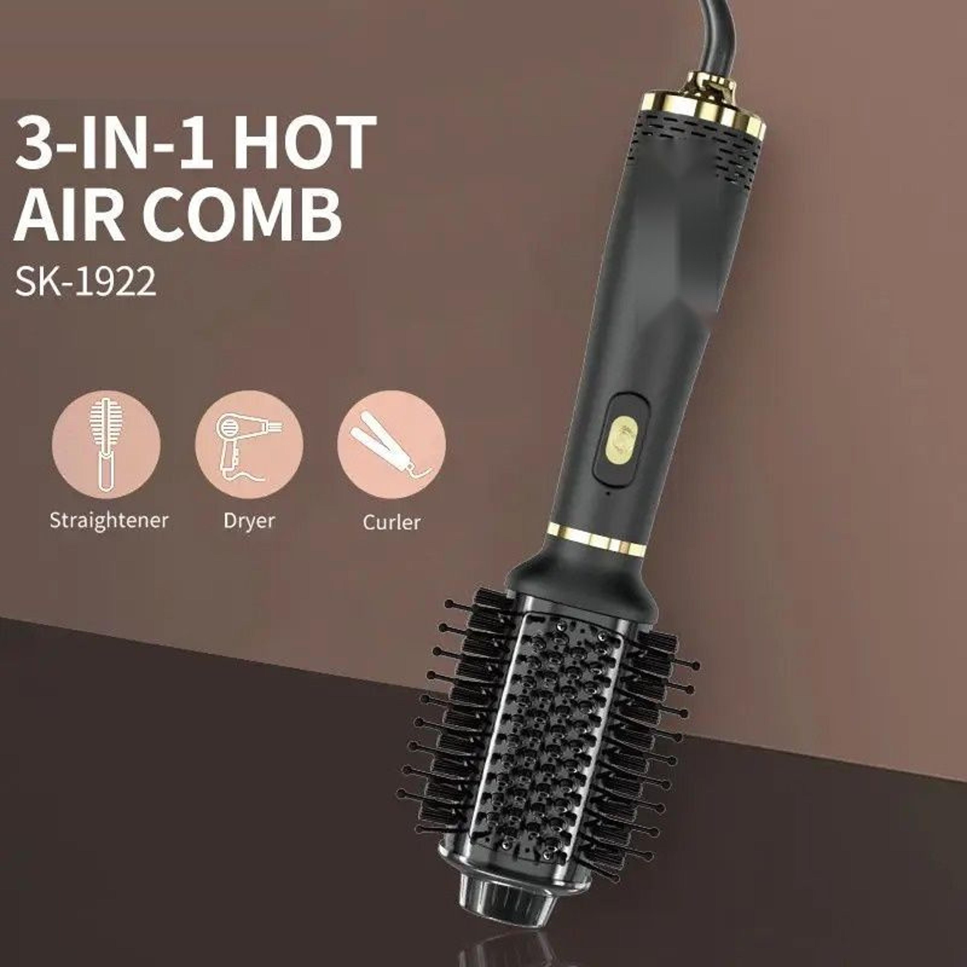 ionic hot air comb hair dryer brush for quick drying and smooth styling