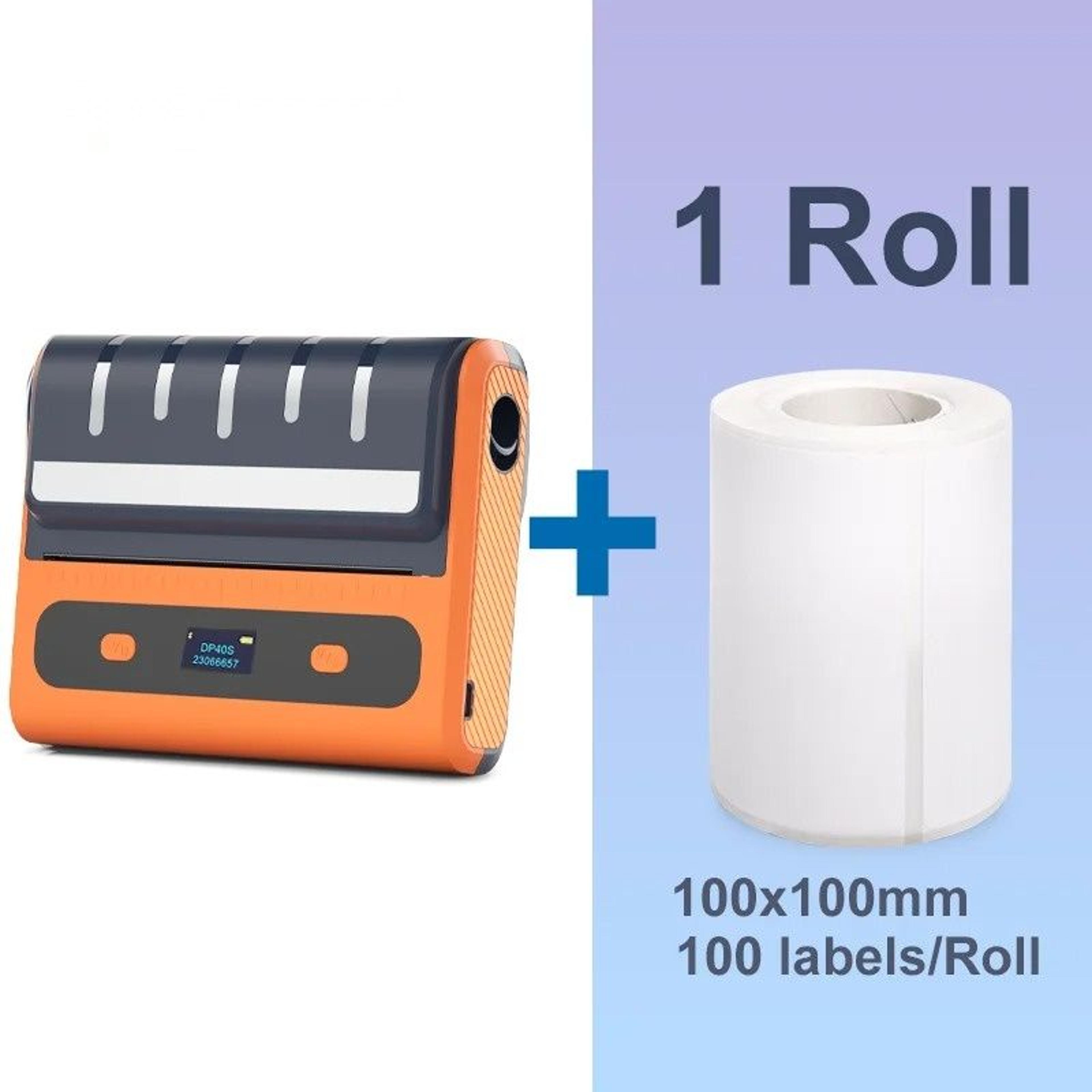 portable wireless thermal label printer 4 inch inkless shipping printer