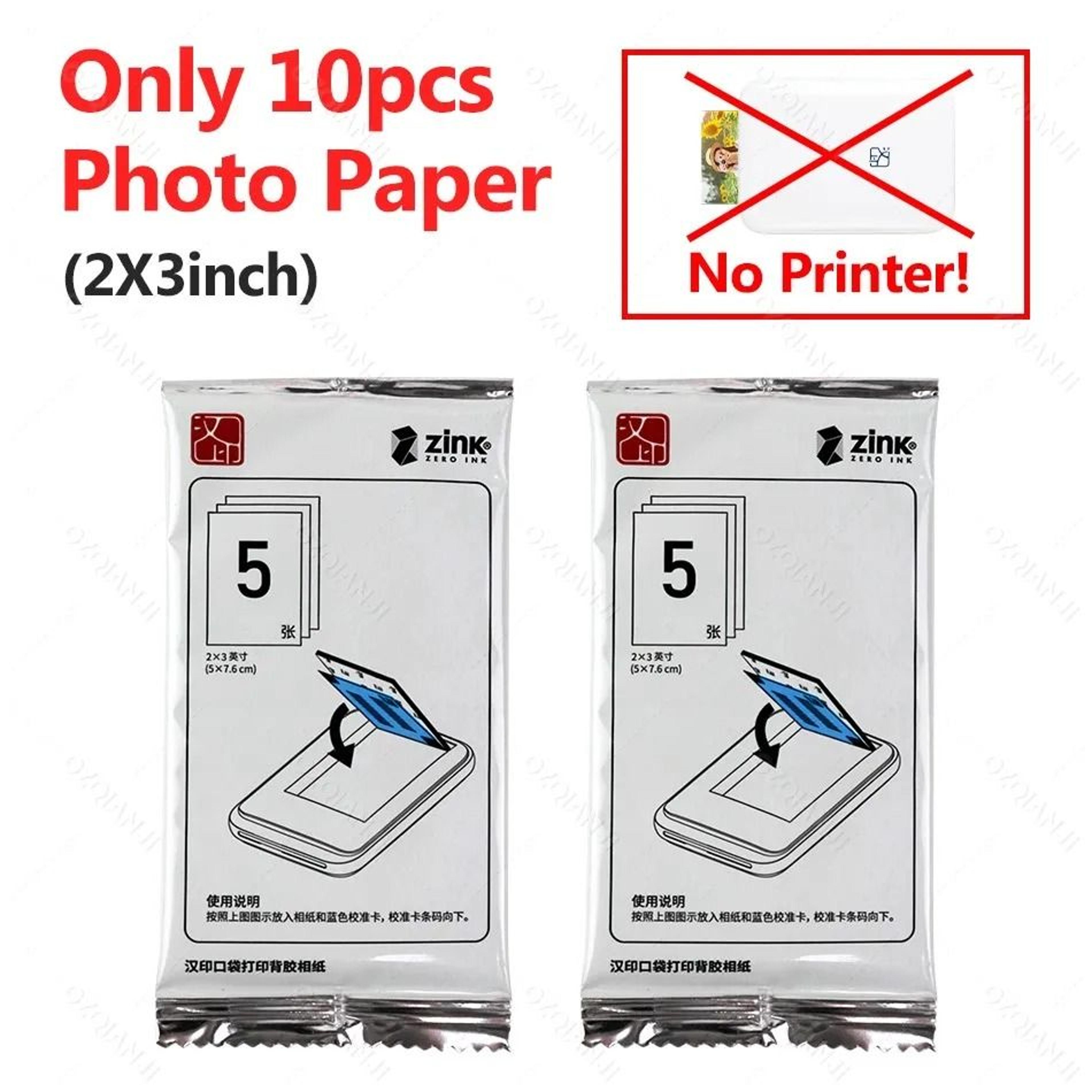 mt53 mini bluetooth photo printer – portable 2x3 inkless color sticker printer