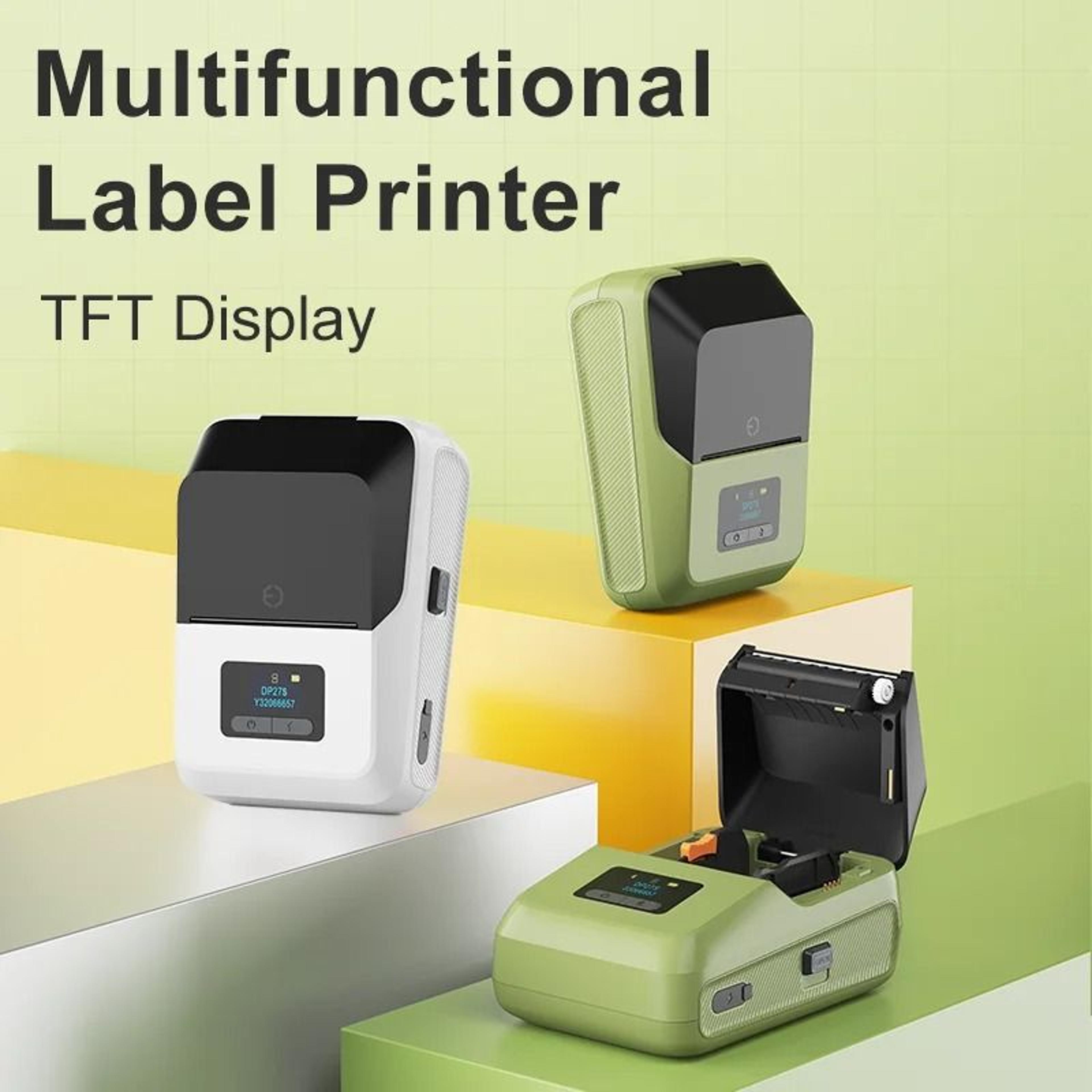 dp27s mini bluetooth thermal label printer – 2 inch wireless cable sticker maker