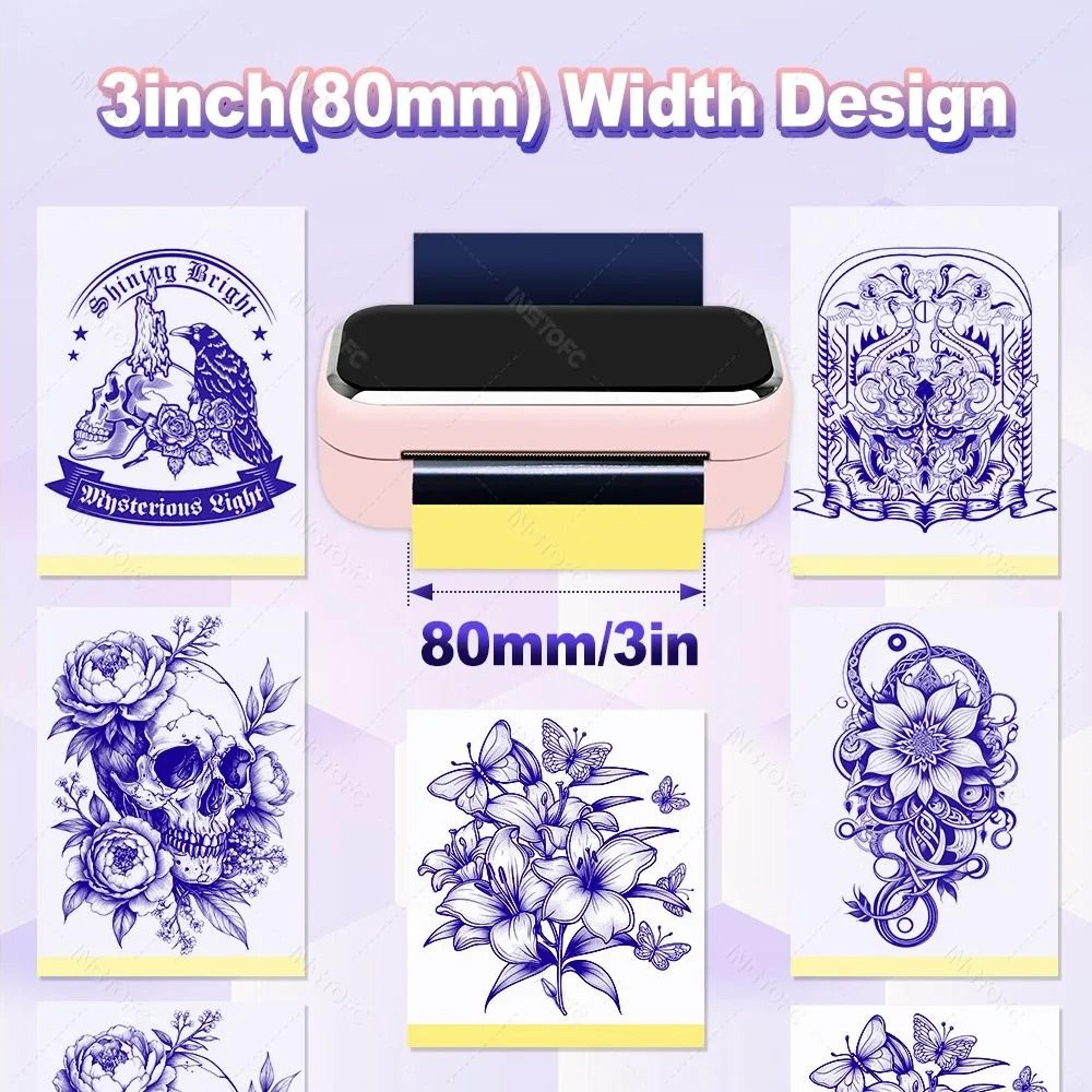mr3 mini bluetooth tattoo stencil printer – portable 3 inch inkless transfer machine