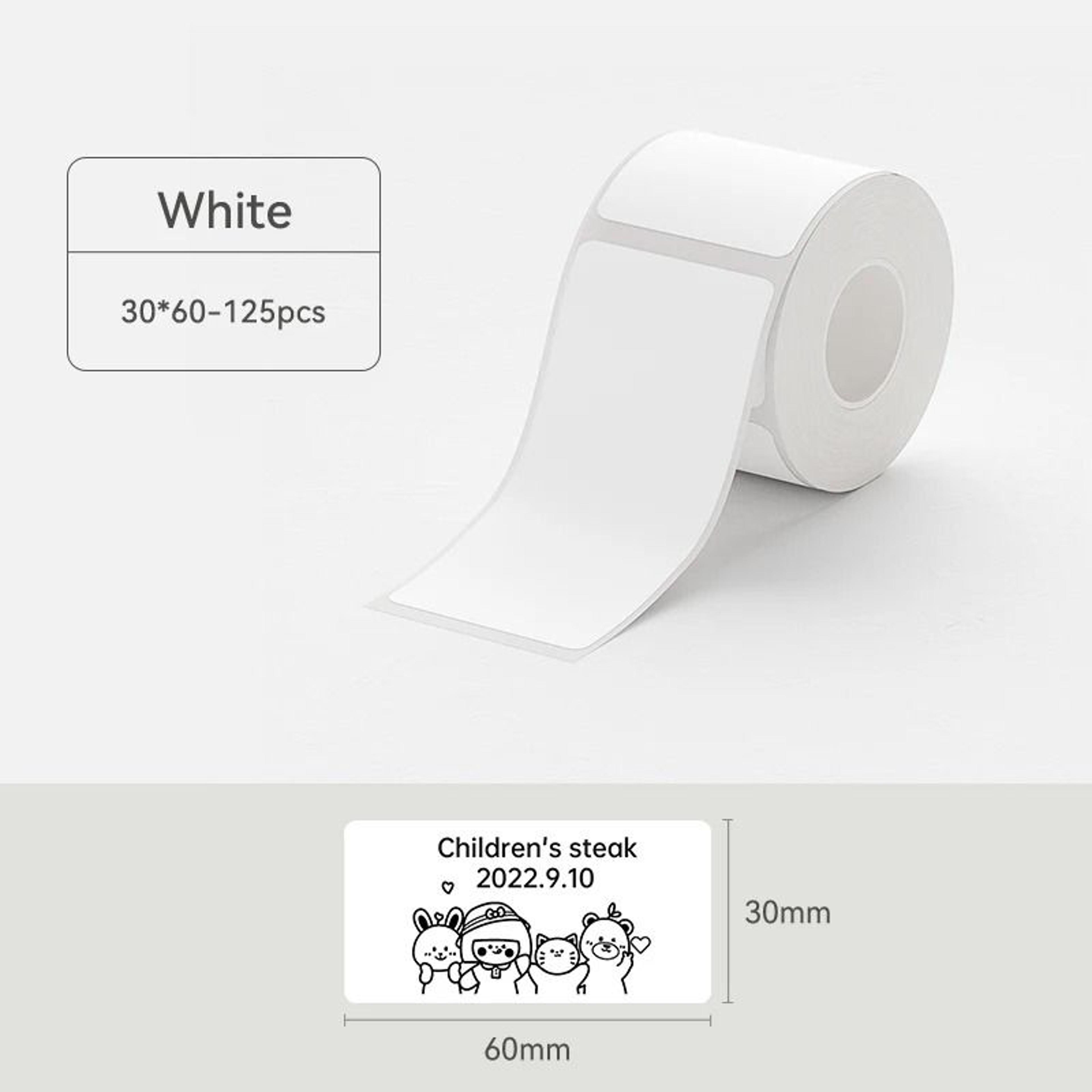 white thermal label sticker rolls – self adhesive printable labels 20–50mm