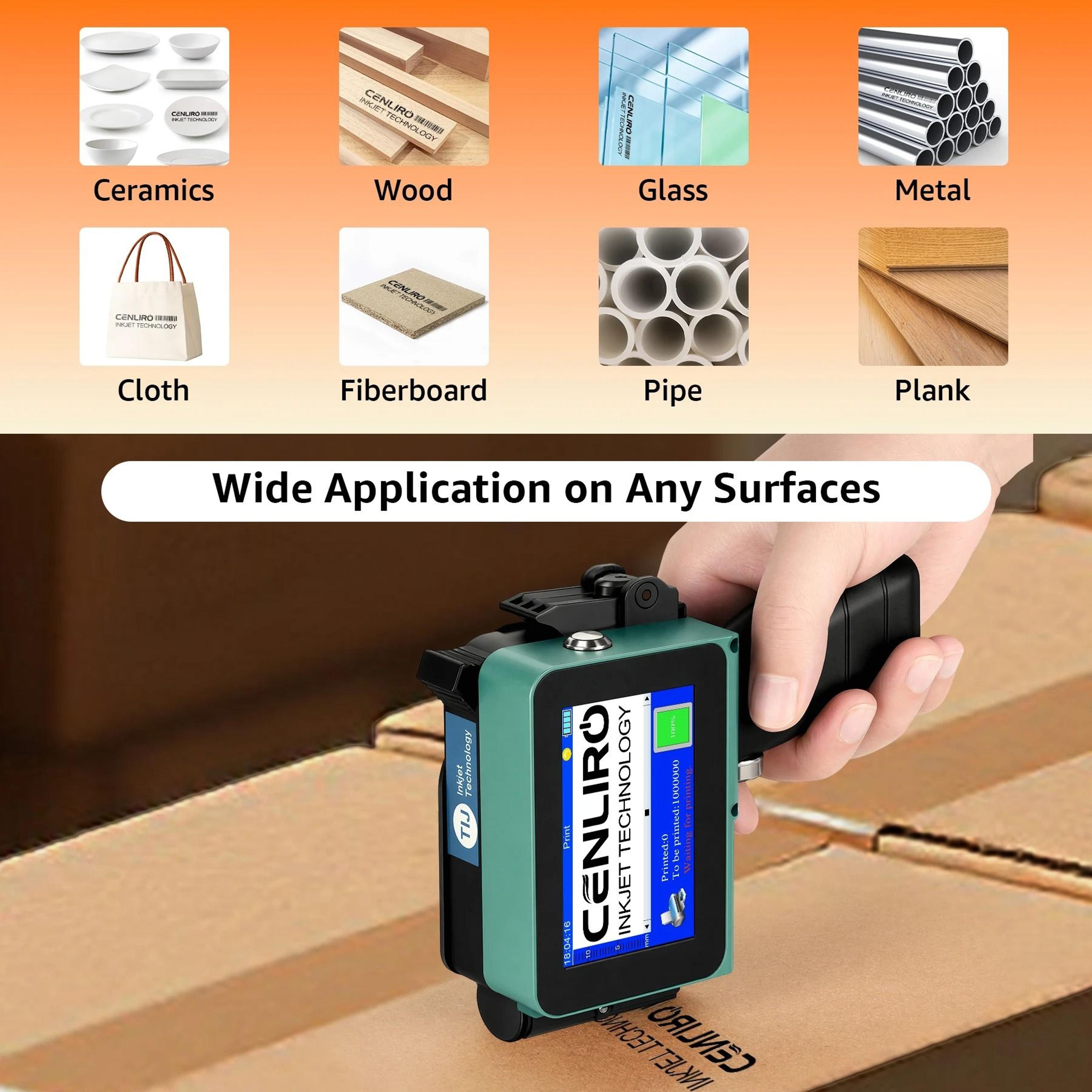 mini handheld inkjet printer – portable 12.7mm date and barcode coding machine