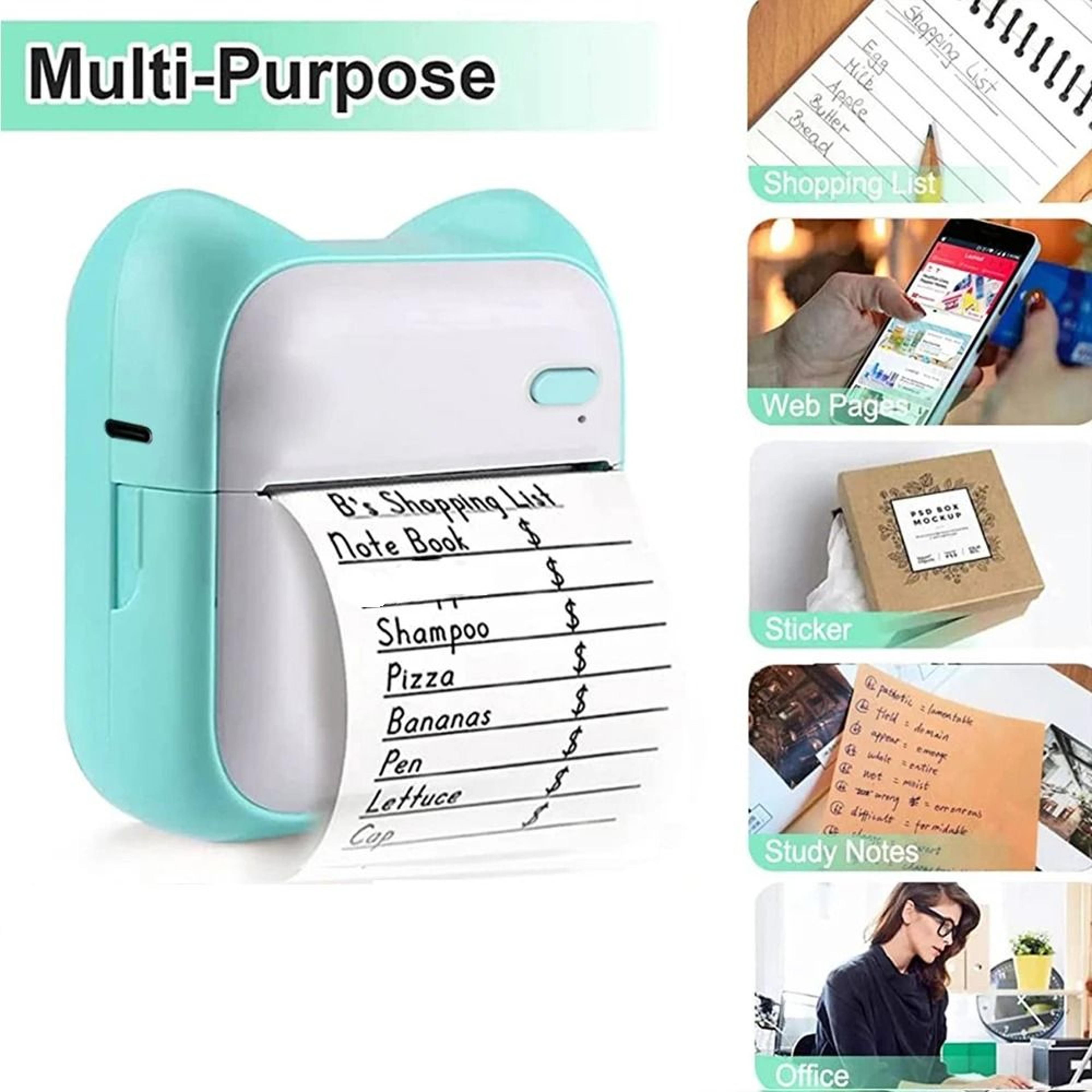 mini bluetooth pocket printer – portable inkless thermal sticker maker