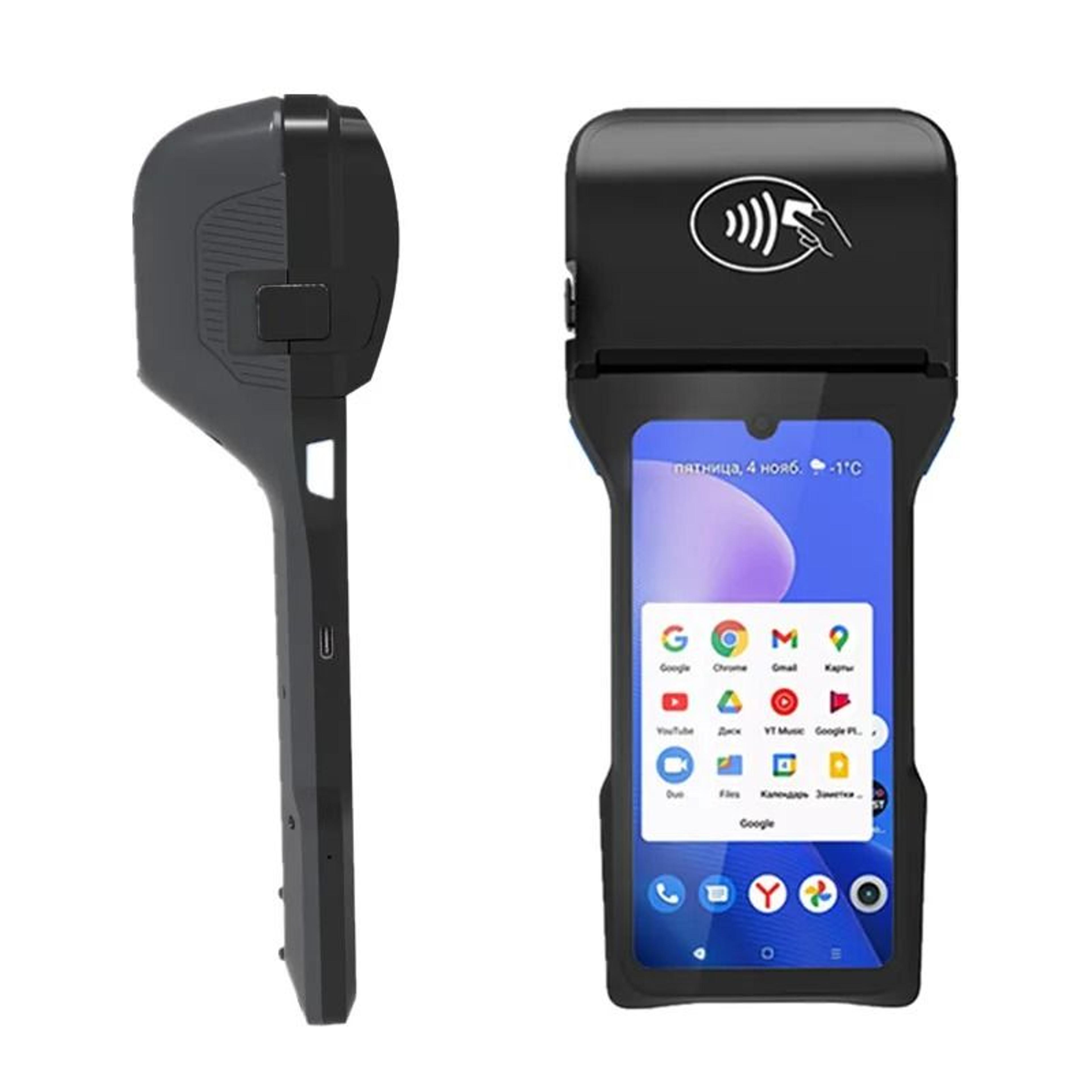 portable android pos terminal – smart cash register with 80mm thermal receipt printer