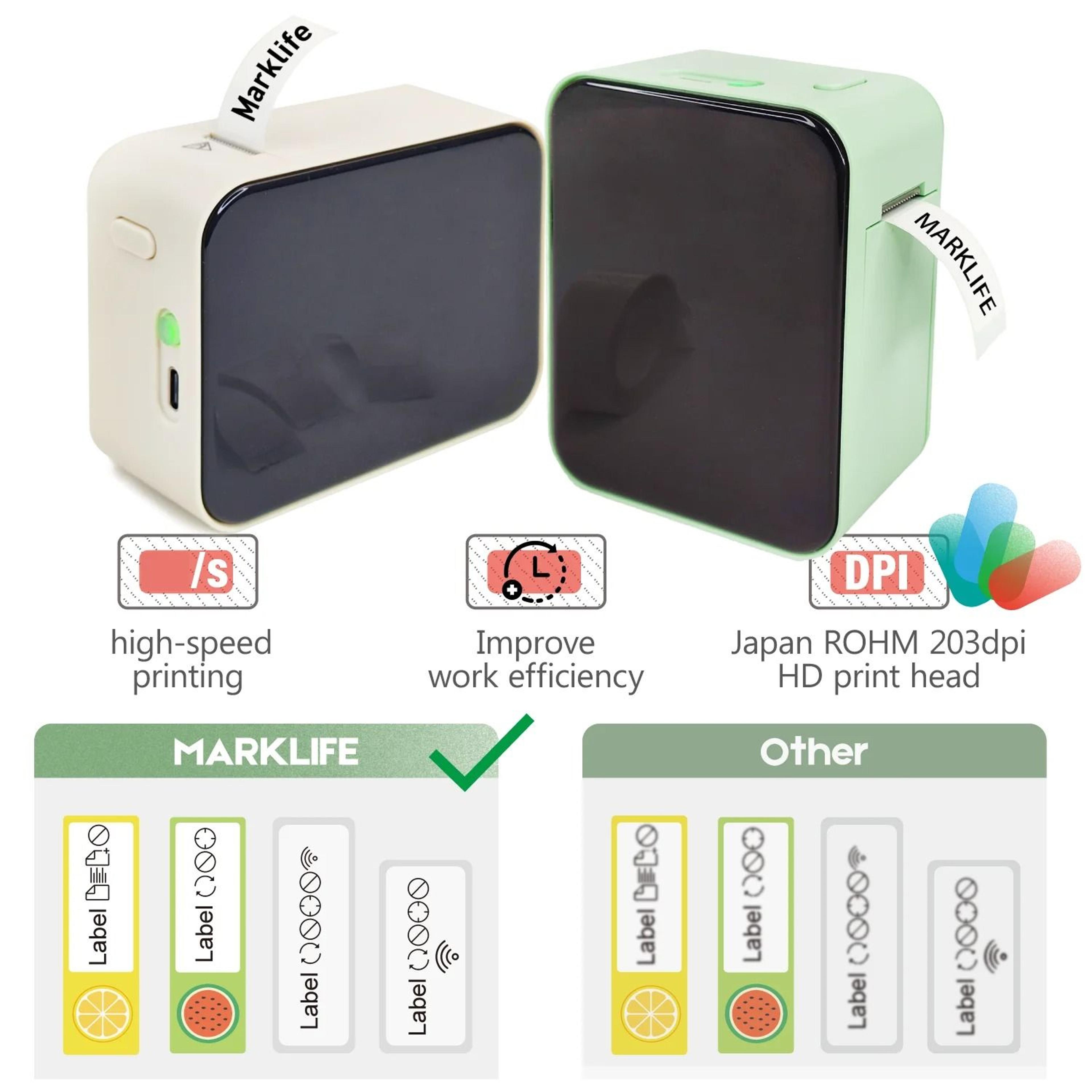 mini bluetooth thermal label printer – portable wireless sticker maker