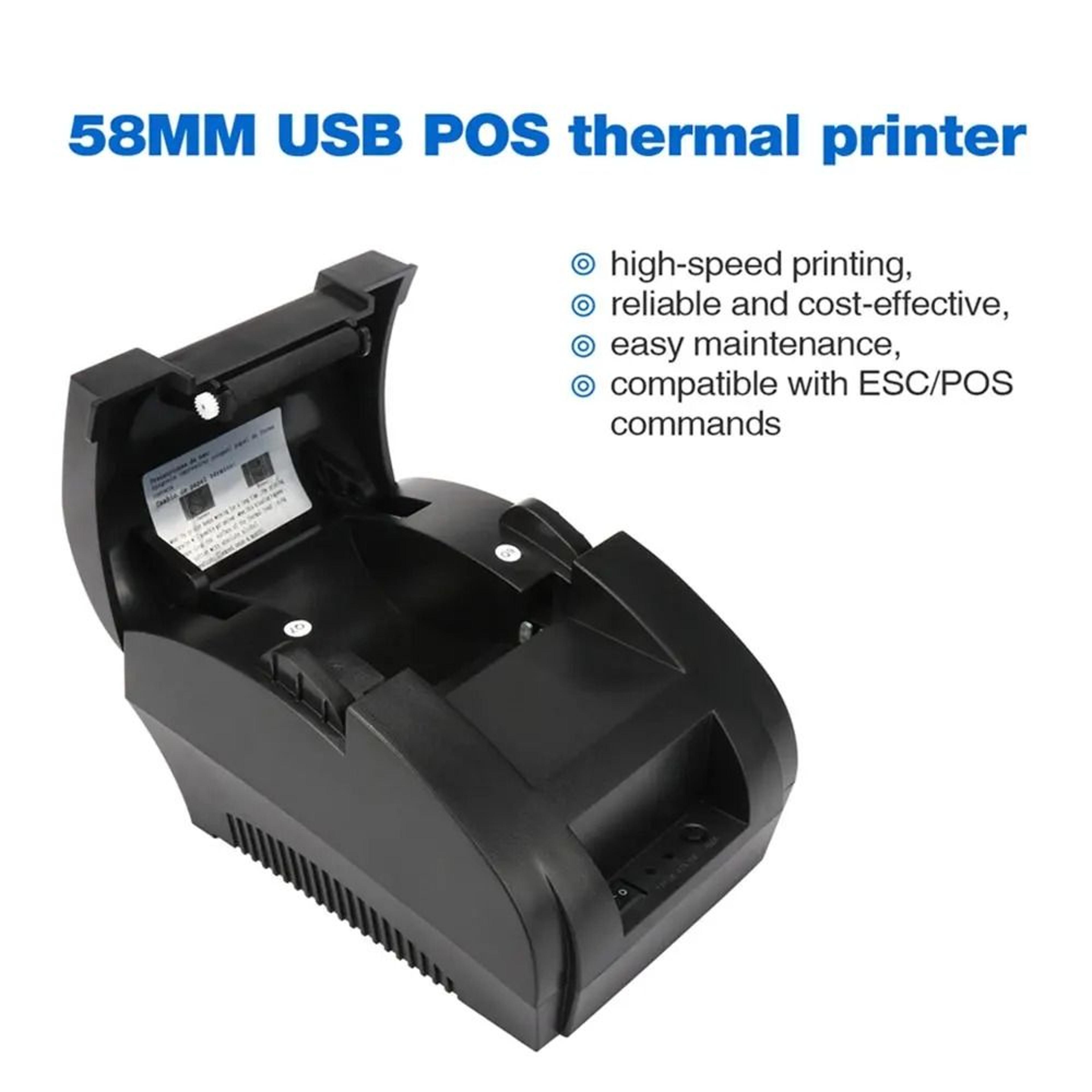 58mm usb thermal receipt printer – compact pos cash register printer