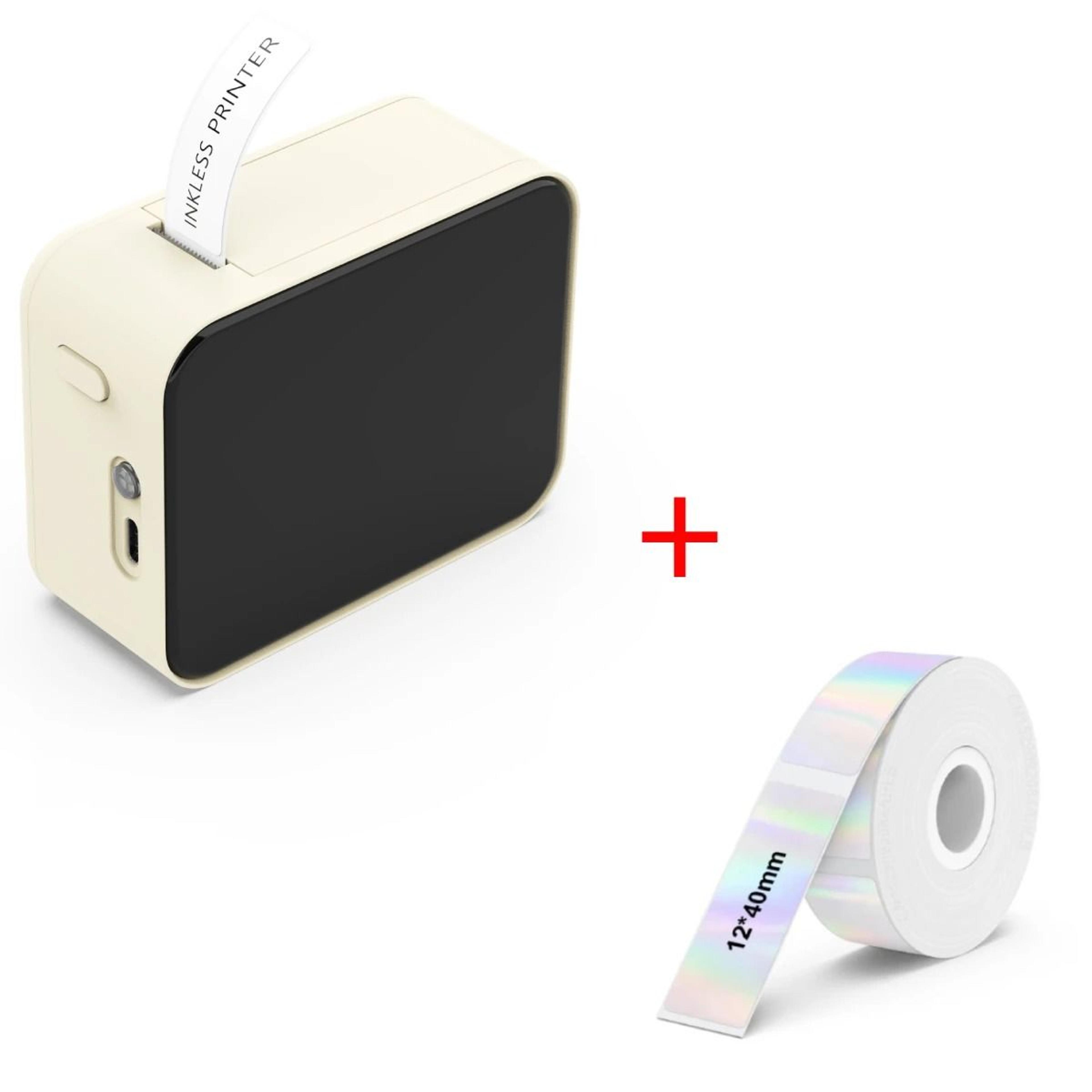 mini bluetooth label printer – portable inkless sticker maker for home and office