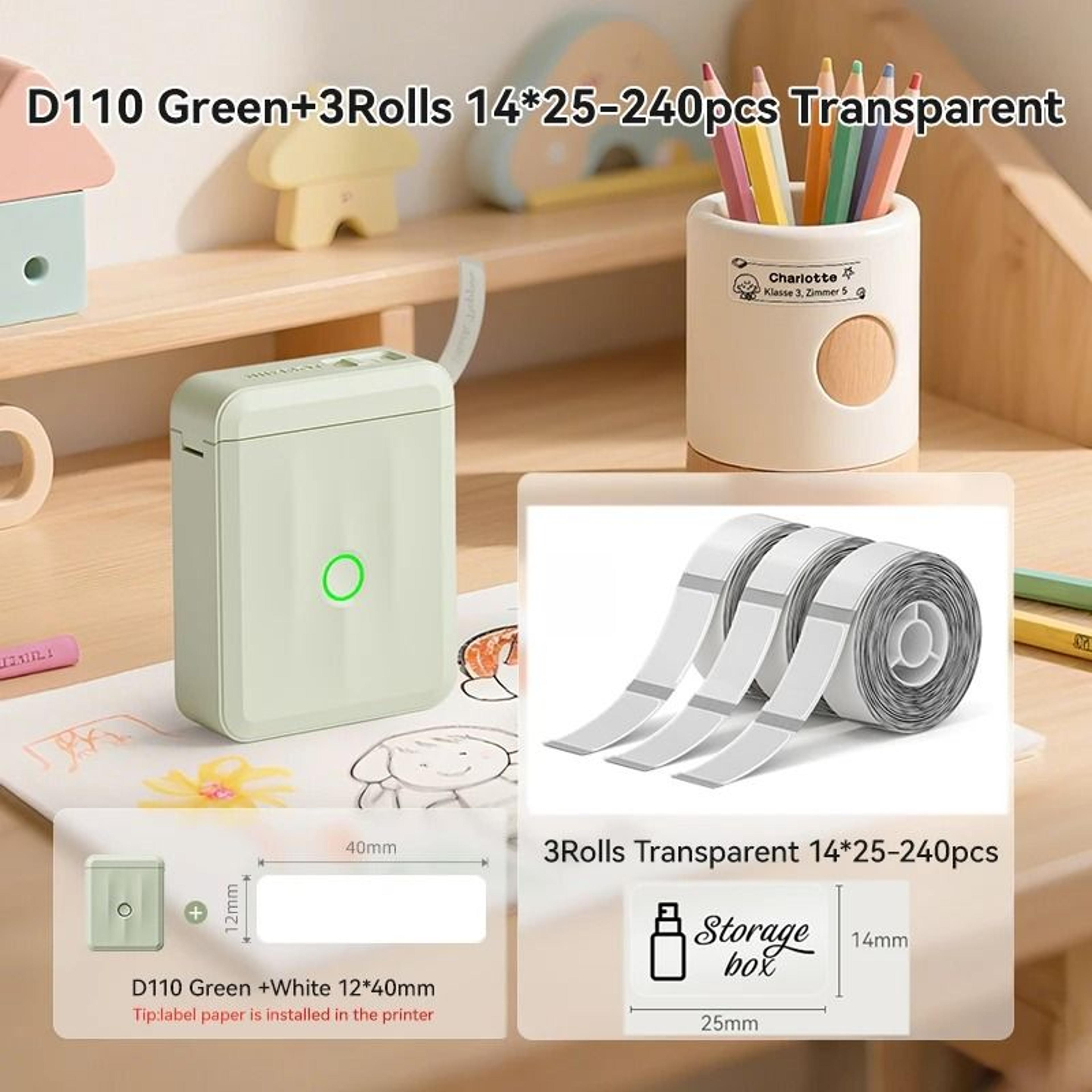 mini bluetooth label maker – portable inkless sticker printer for home and office