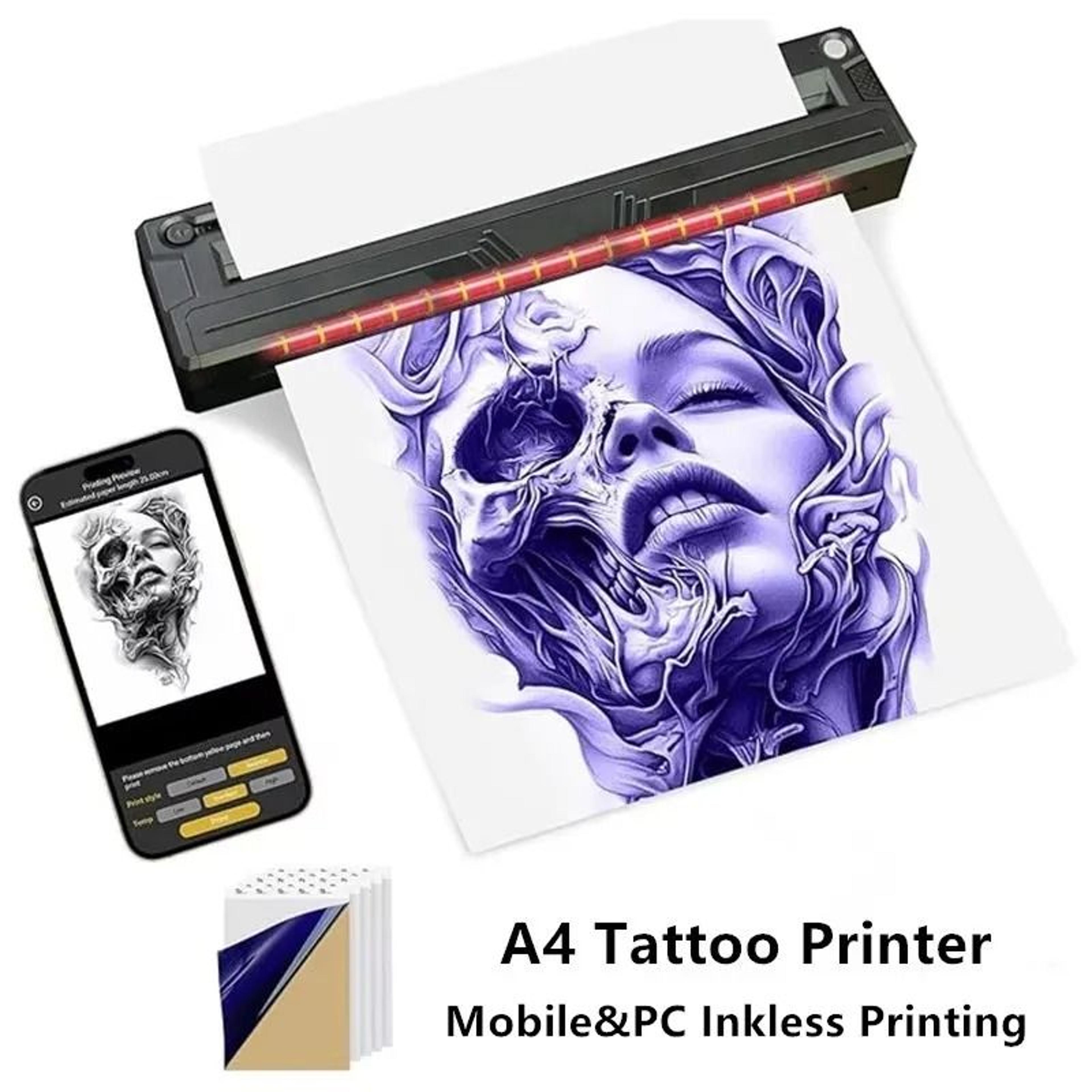 portable wireless tattoo stencil printer – a4 bluetooth thermal transfer machine