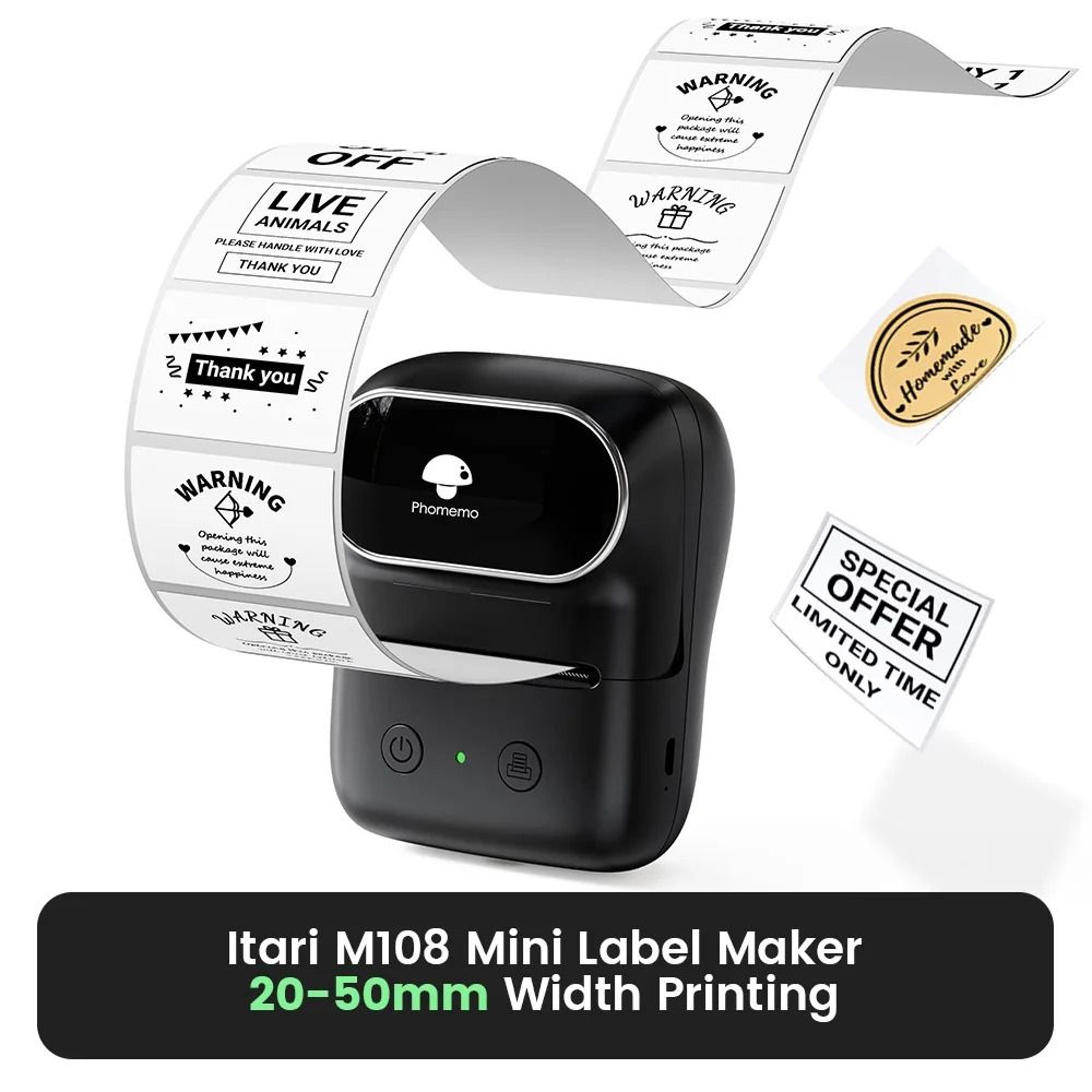 2 inch bluetooth thermal label printer – portable wireless barcode and sticker maker