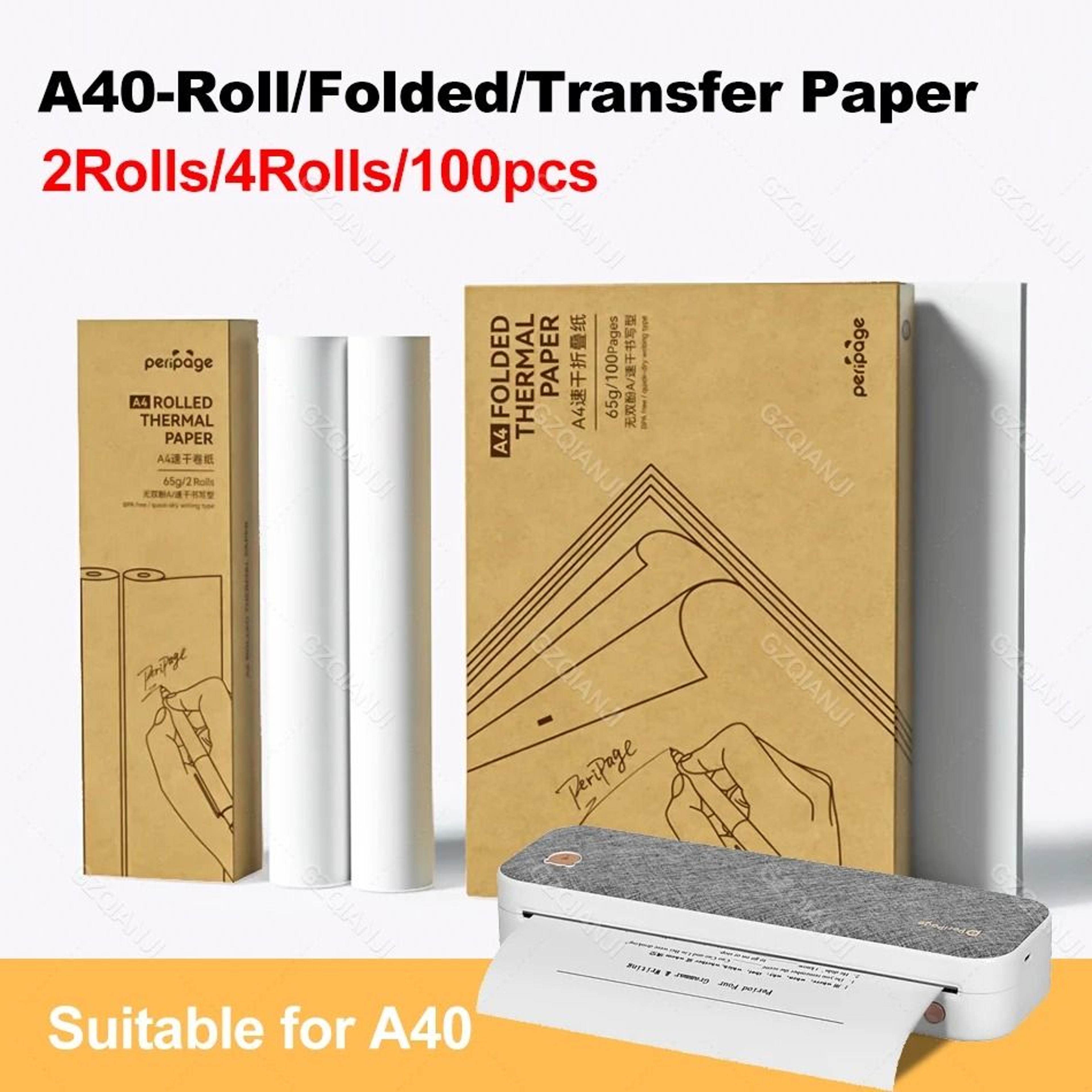 a4 thermal printer paper quick dry long lasting folded and roll paper refills