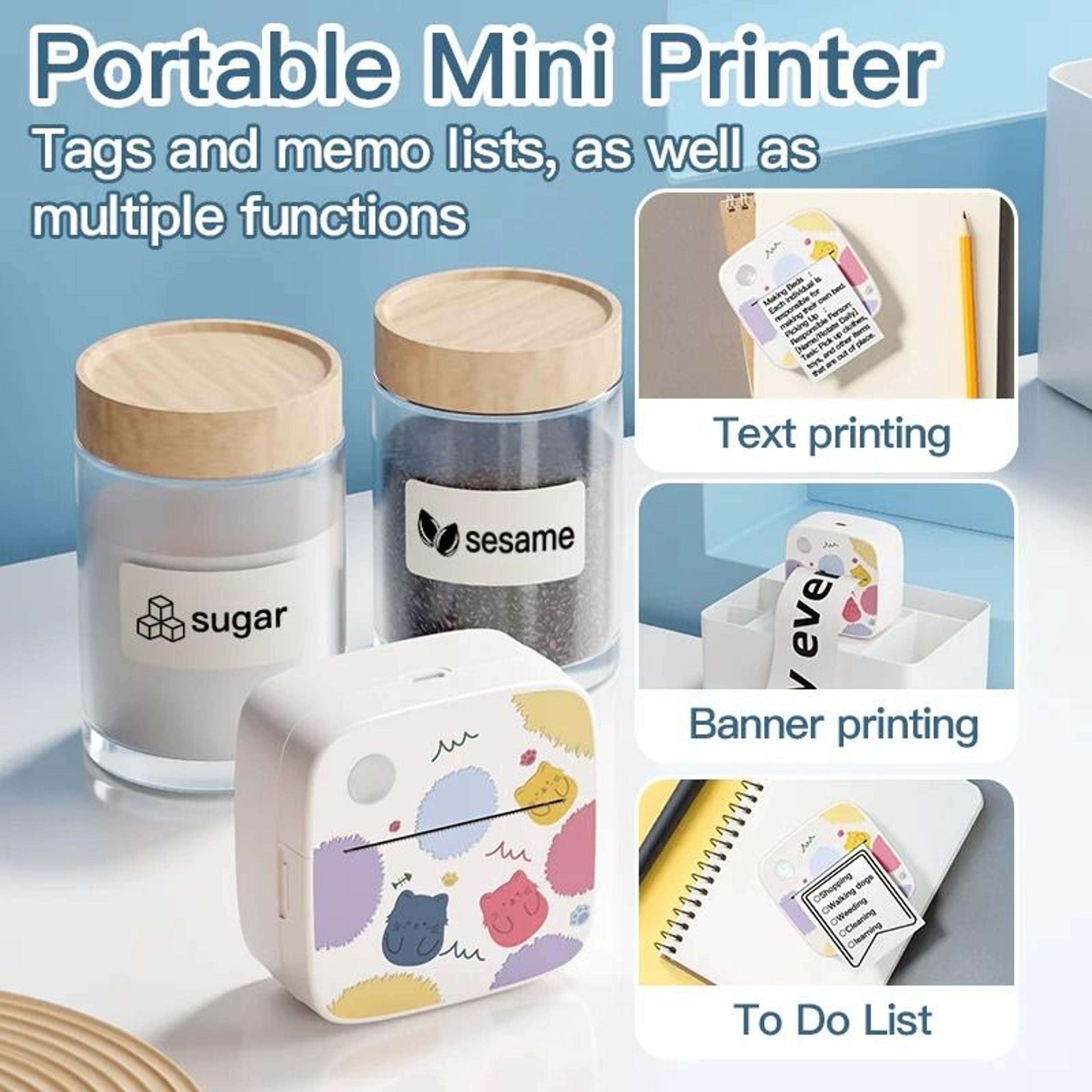 d2 snapprint studio – mini bluetooth thermal printer for photos and diy stickers