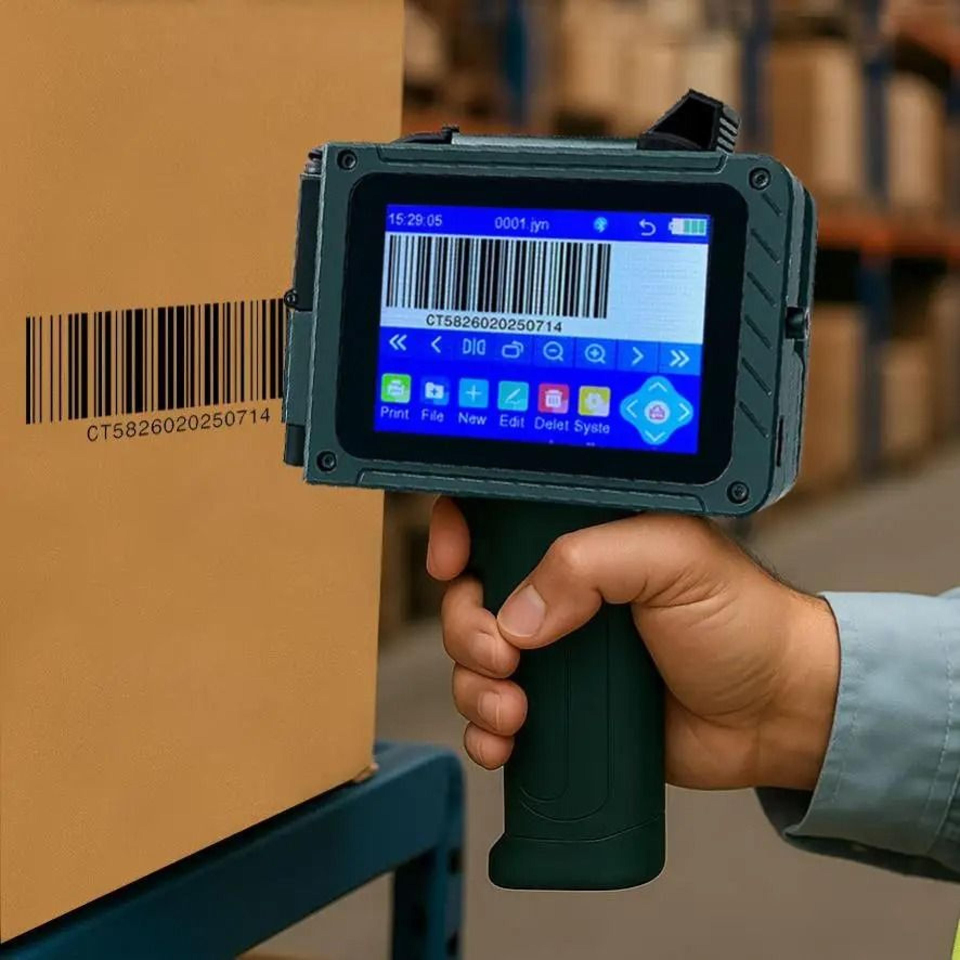 ec15 codemaster 12.7mm handheld inkjet printer – portable barcode and date coding machine