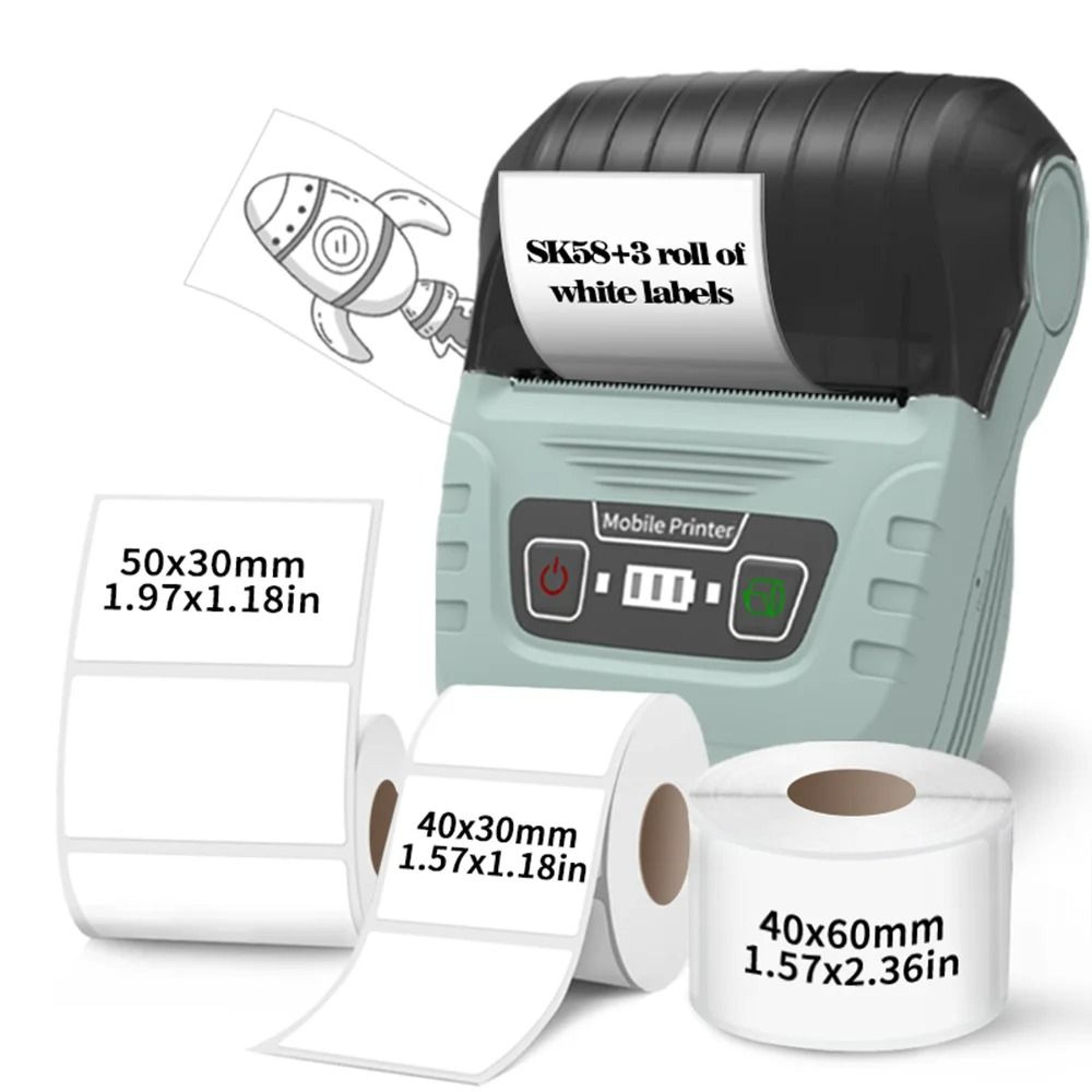 mini – bluetooth thermal label printer for barcodes and diy stickers
