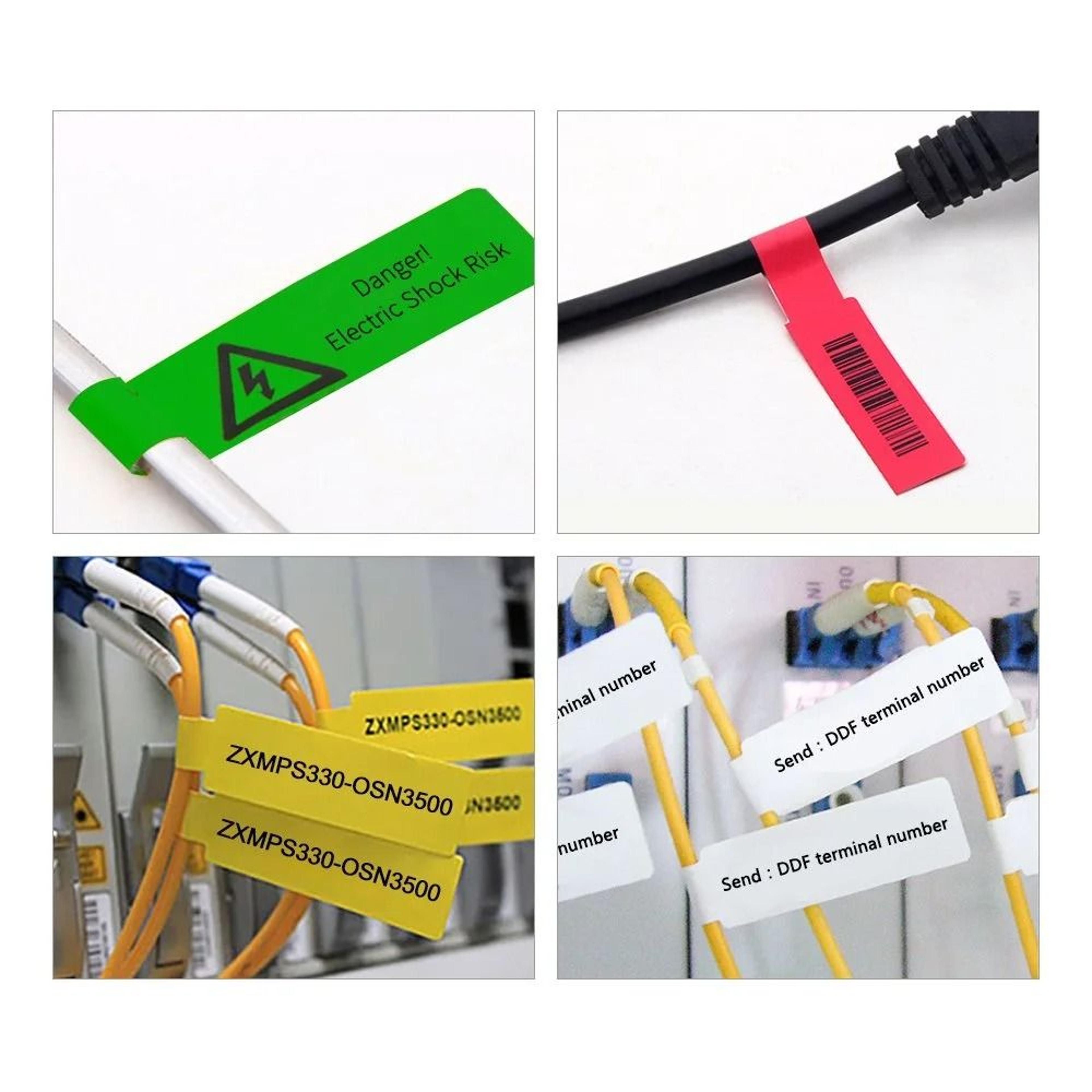 wirewrap id labels – waterproof self-adhesive cable and fiber tag stickers