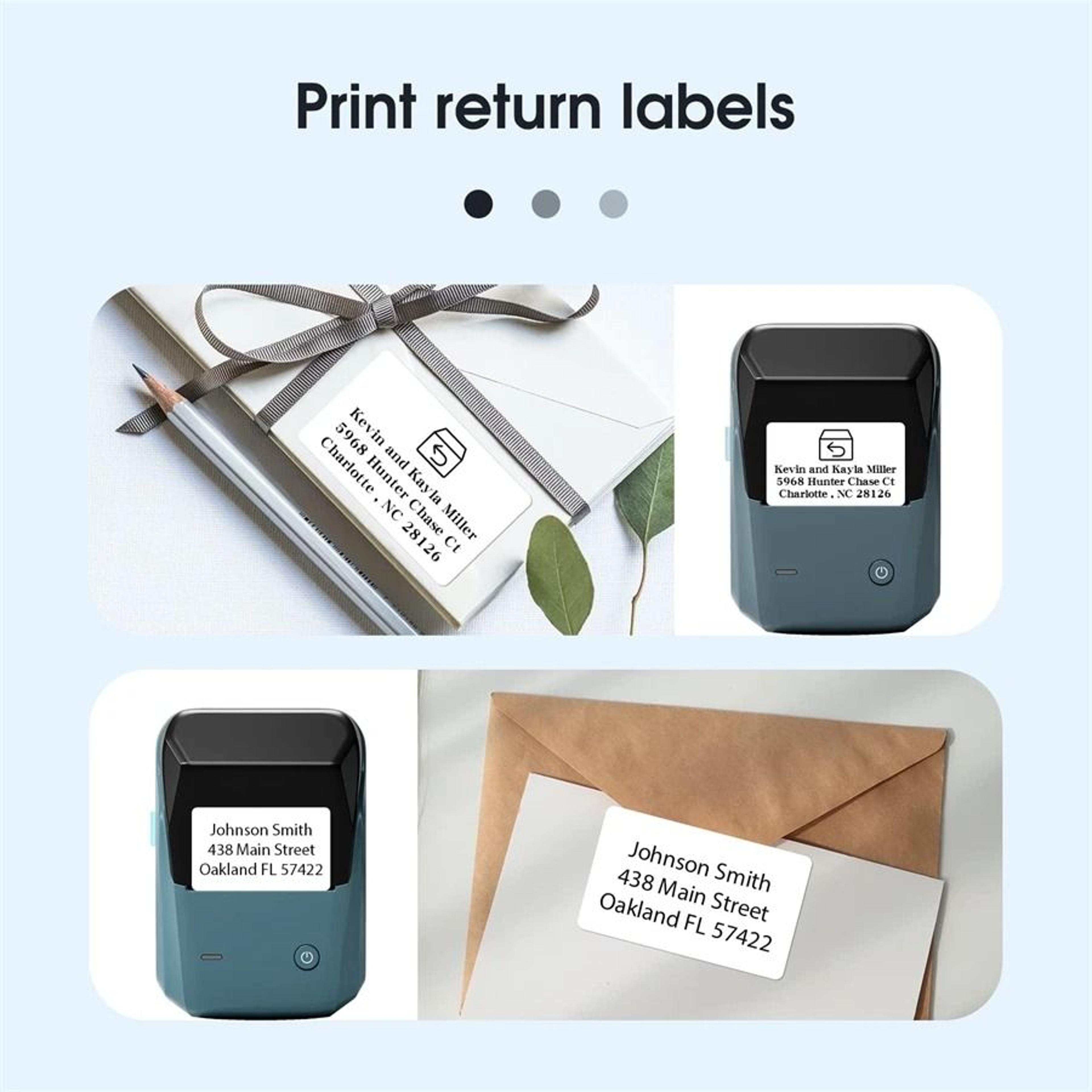 pockettidy bluetooth label maker – portable inkless thermal sticker printer