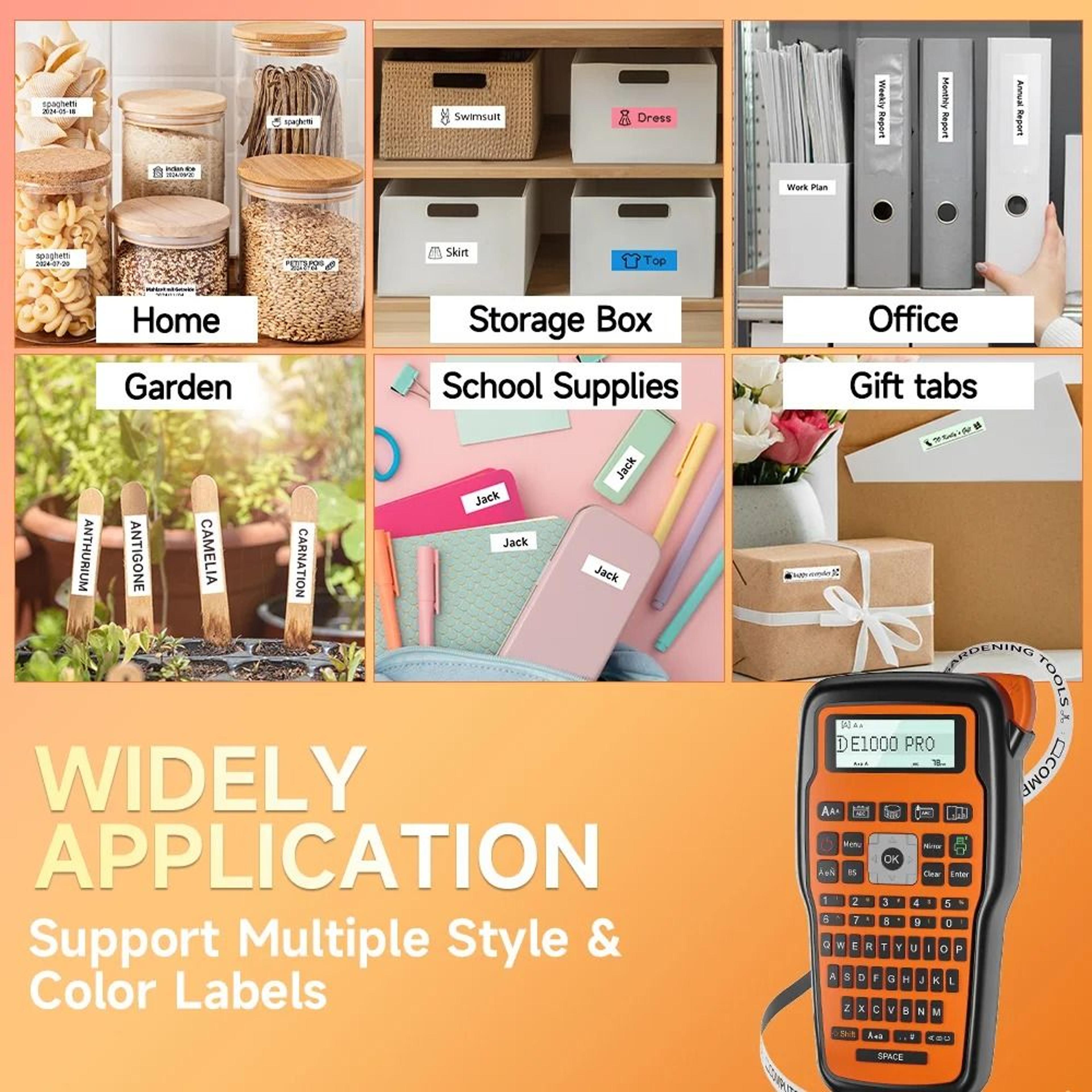 portable qwerty label maker printer for cable and heat shrink labels