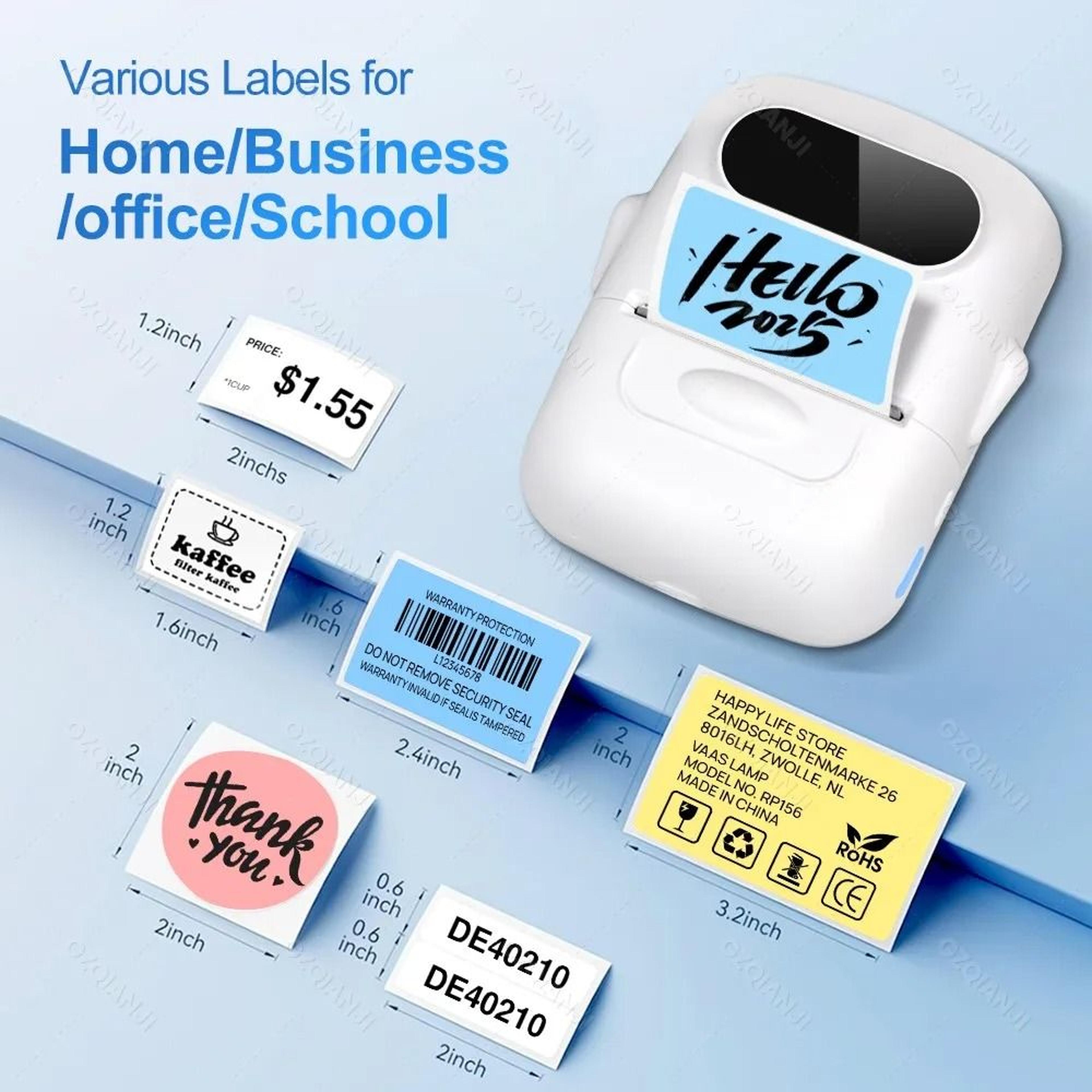 compact wireless thermal sticker printer for home and office organization