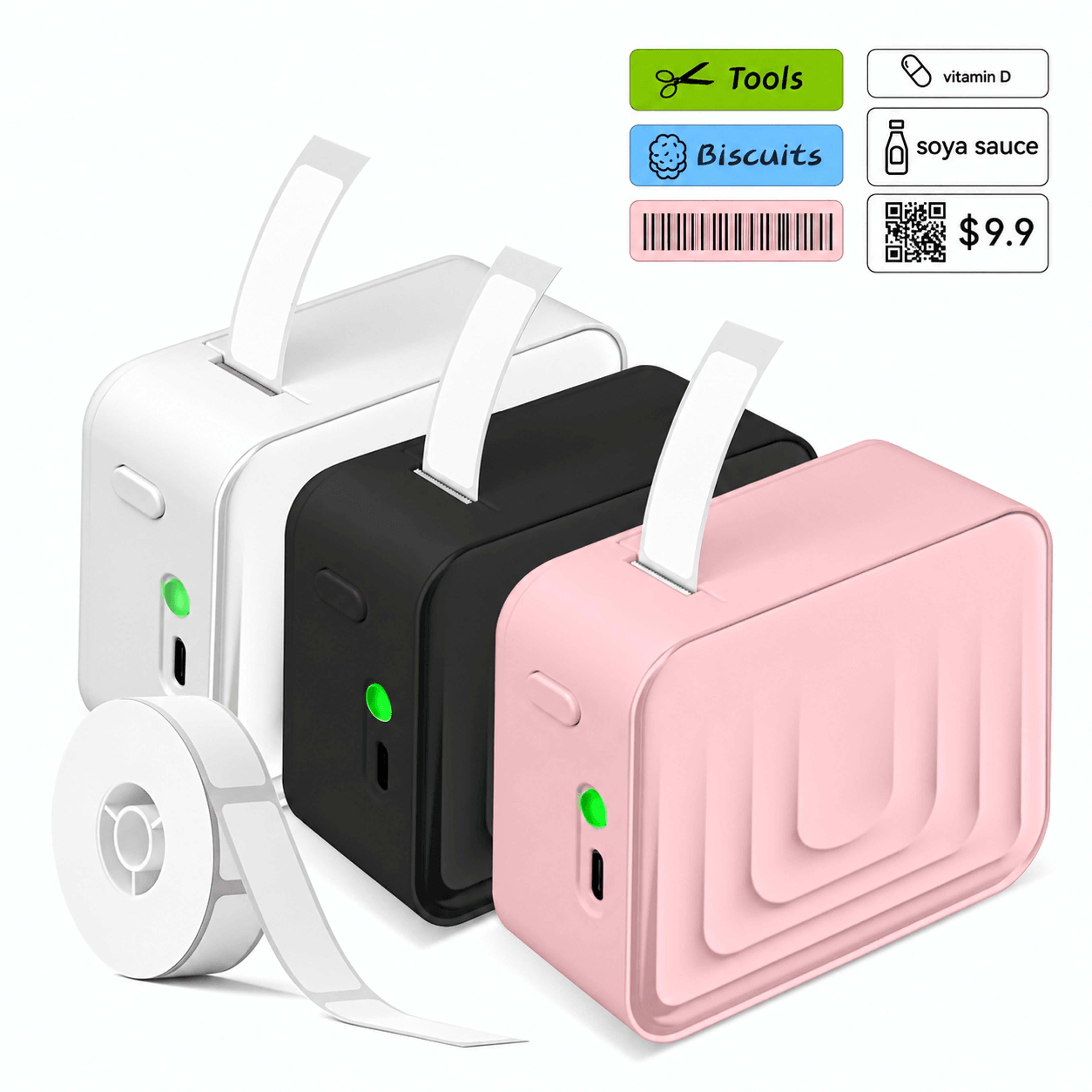 mini bluetooth thermal sticker label maker for easy home organization