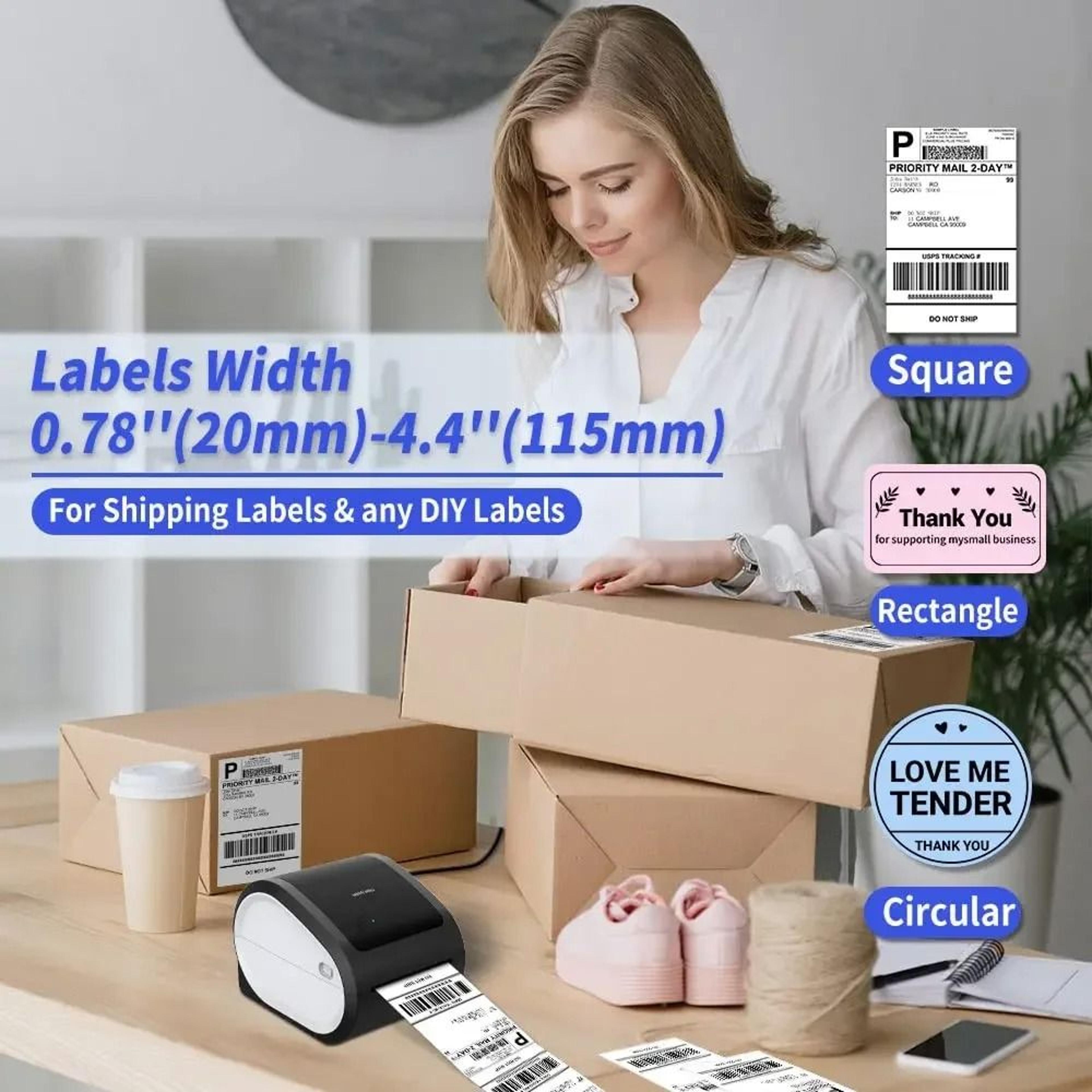 wireless bluetooth thermal shipping label printer for small business