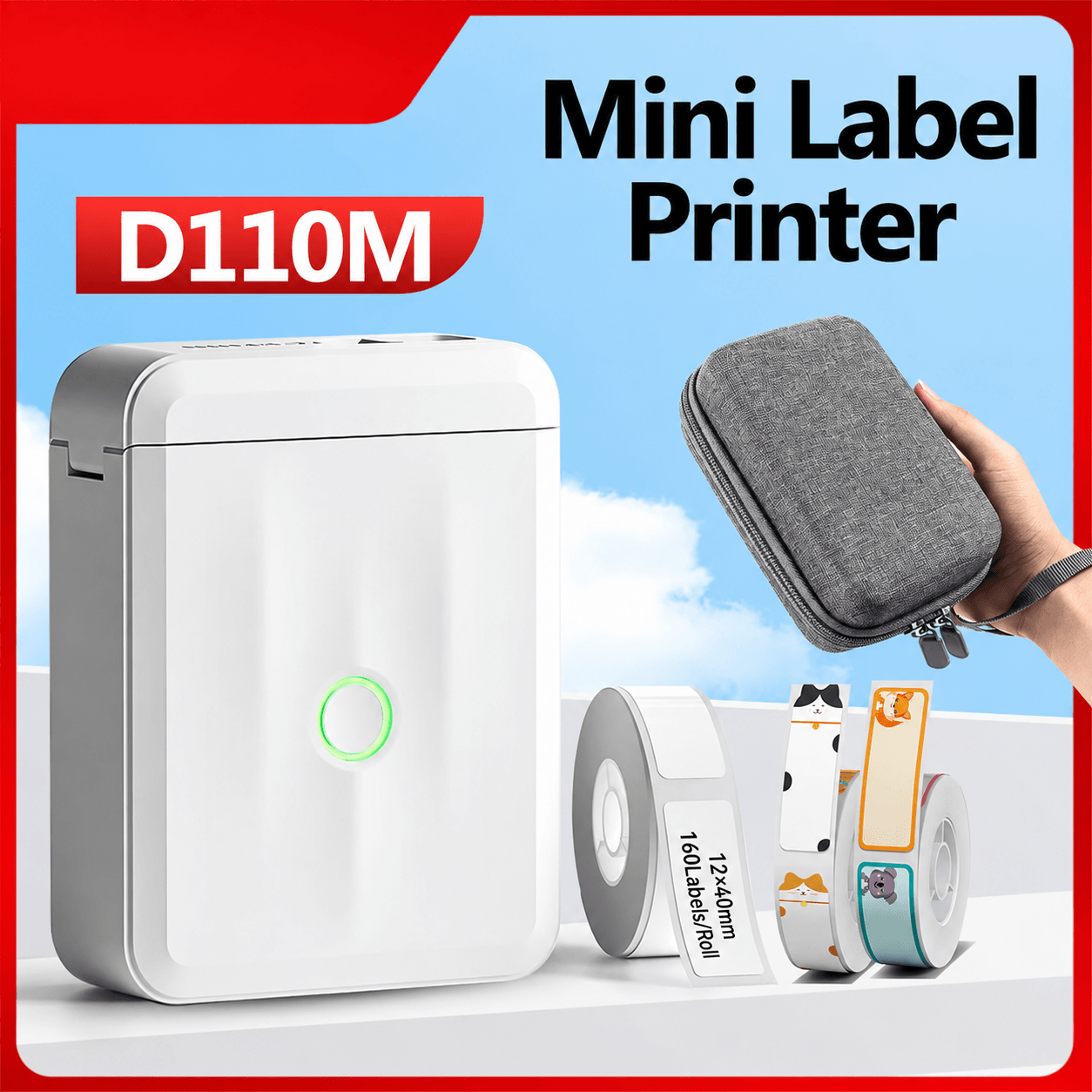 mini bluetooth thermal label printer for easy home and office organization